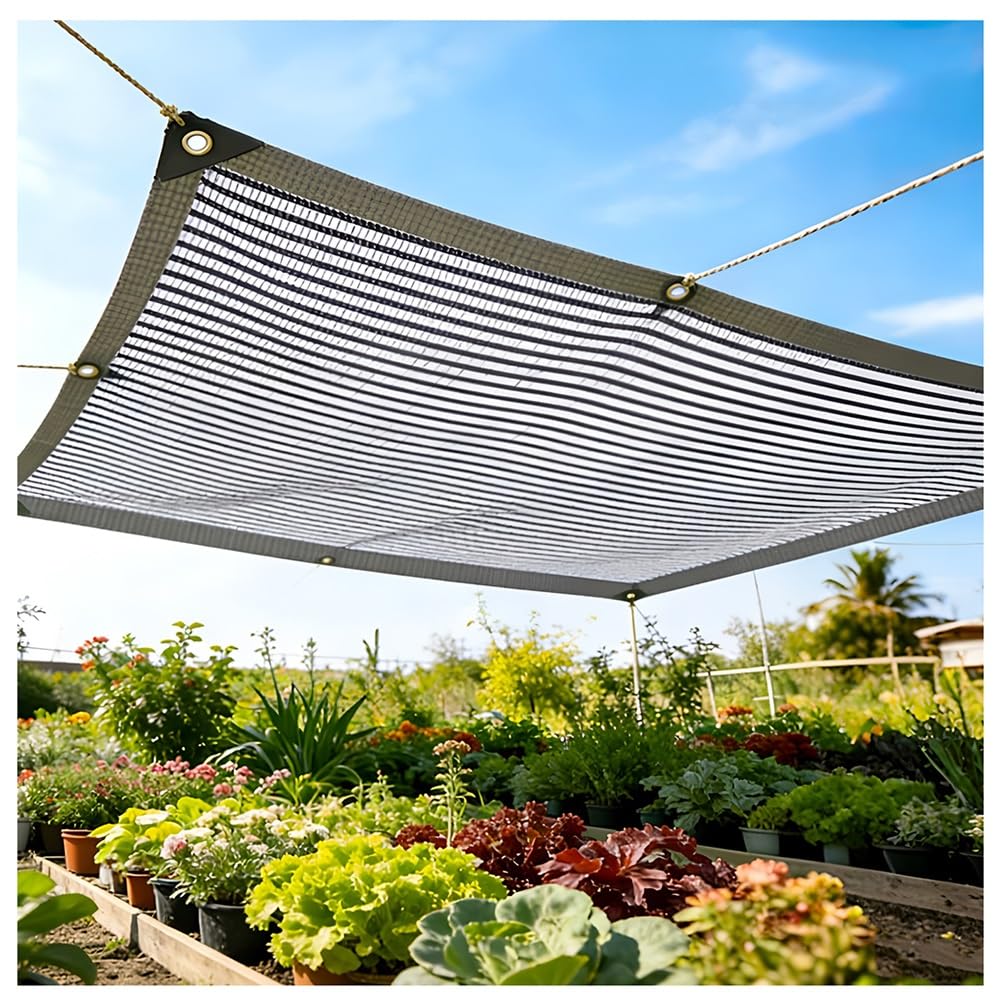 Toile d'ombrage en aluminium 55% bâche pare-soleil 6x10m anti-UV respirante avec œillets pour serre