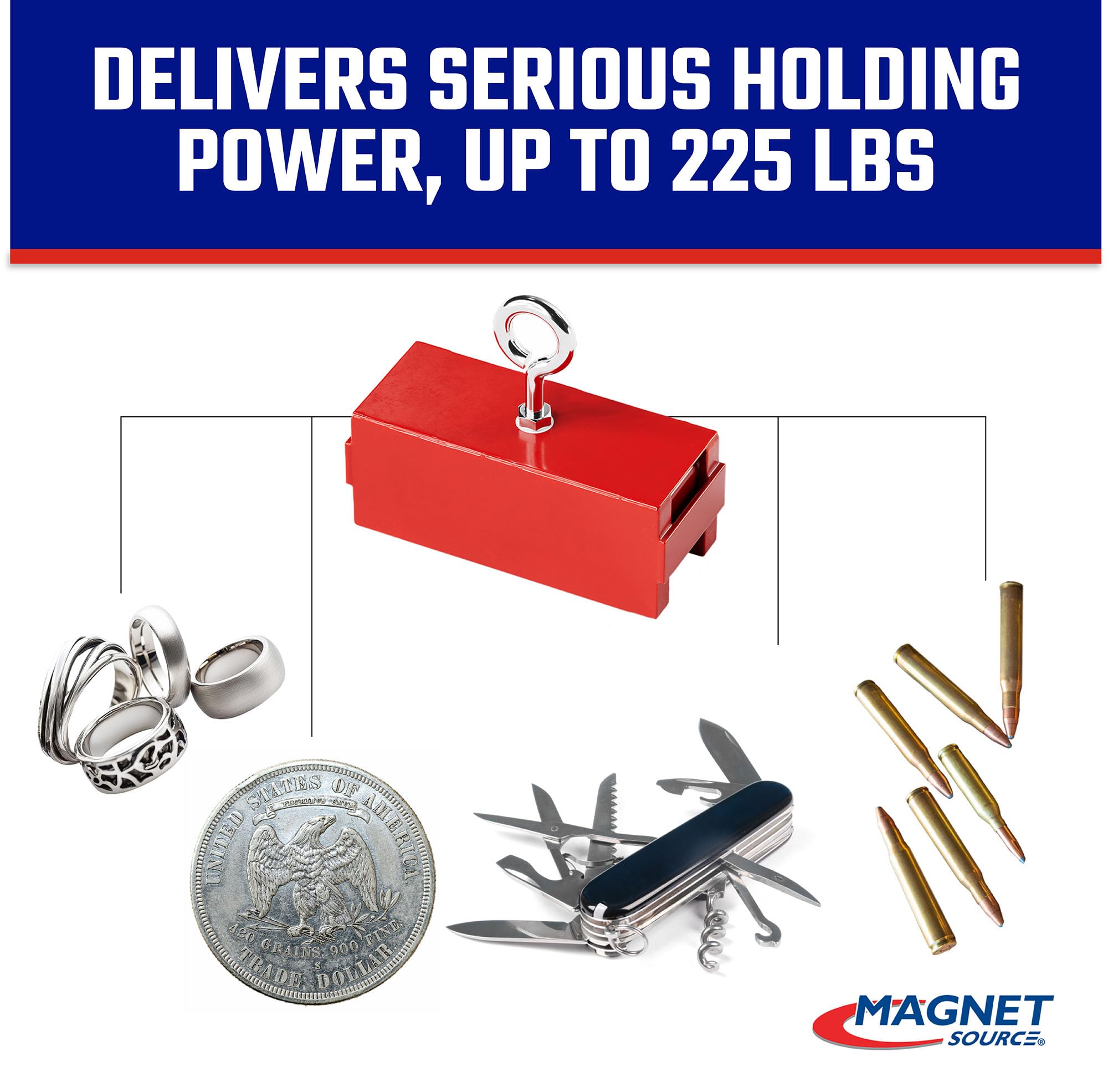 Powerful Fishing Magnet - 150 lb Strength -6