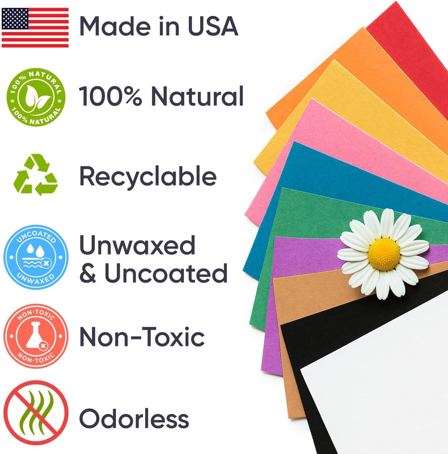 12" x 1200" (100 ft) Pack of 12 Rolls USA Made Multi-Color Kraft Paper Rolls Set, 45 lbs – Colored Kraft Paper for Packing, Arts and Crafts, DIY Projects, Gift Wrapping