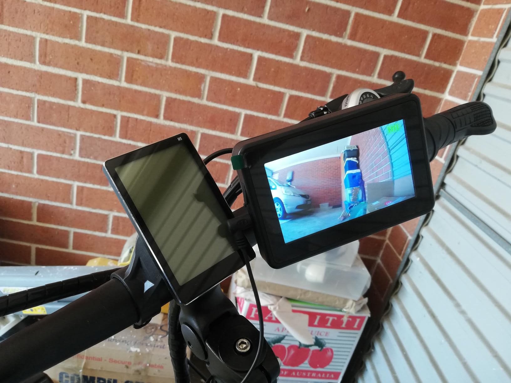 FEISIKE Handlebar Bike Mirror, Bicycle Rear View camera with 4.3'' HD