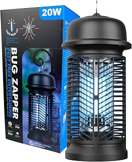 Qremove Bug Zapper,20W/4000v Electronic Mosquito Zapper Fly Zapper Portable Pest Control Waterproof Insect Zapper Mosquito Killer for Indoor Outdoor Home Backyard Camp Site Garden