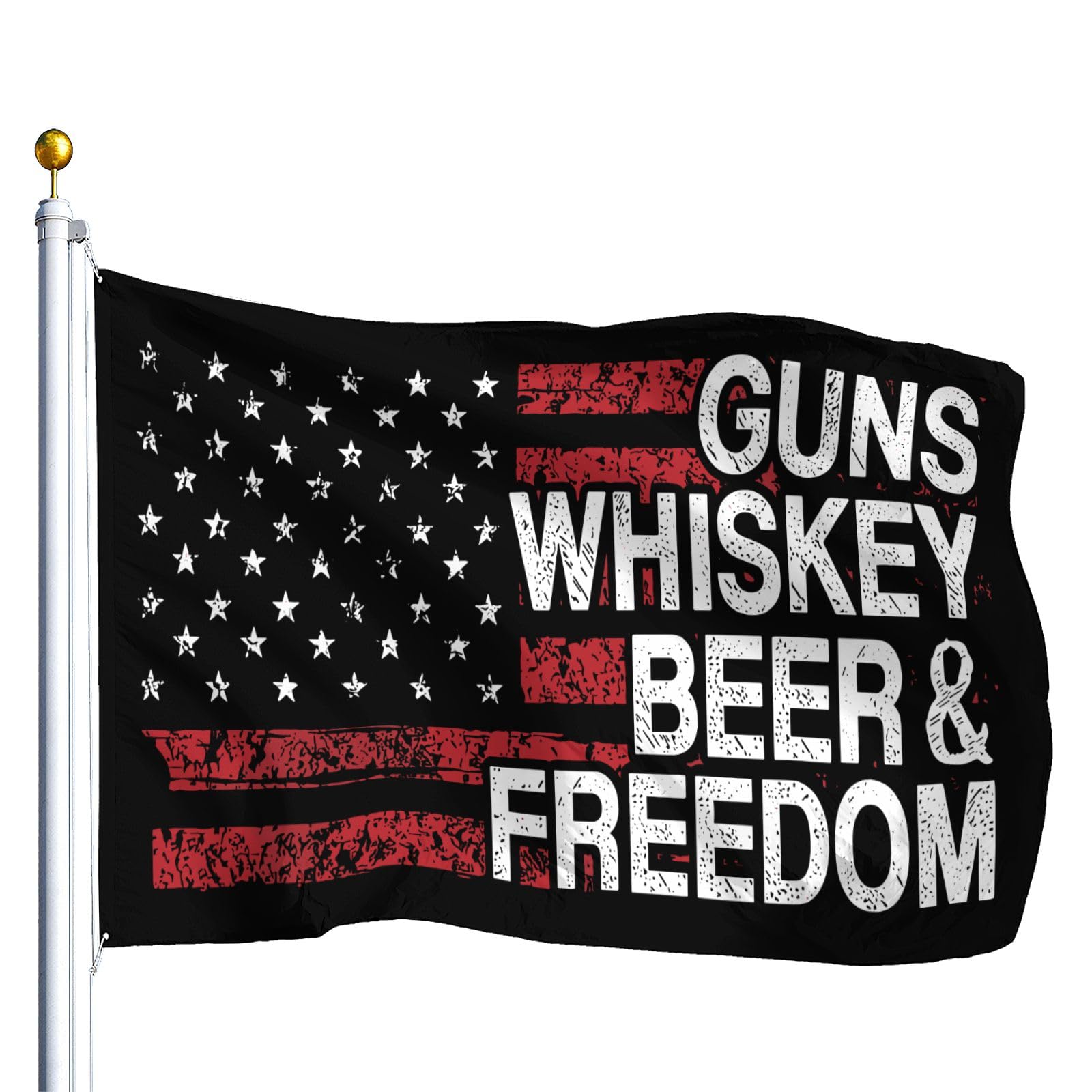 Guns Beer & Freedom Beer Flags For College