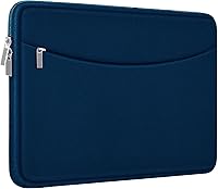 Vista 16 de Funda para laptop de 14 pulgadas, maletín protector a prueba de golpes con bolsillo para accesorios, bolsa portátil para computadora para MacBook