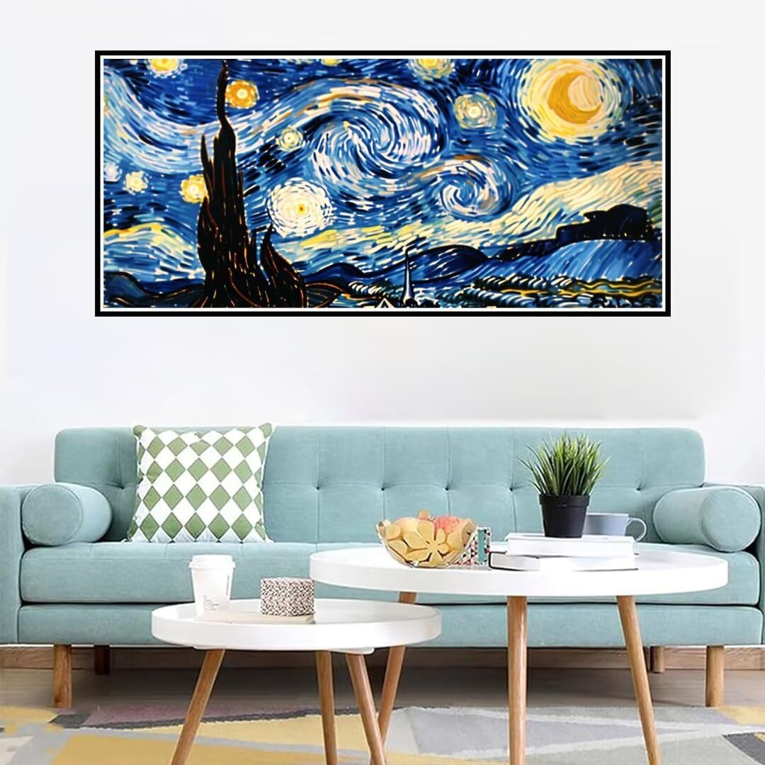 2 Pezzi cielo stellato Pittura Diamante, 5D Diamond Painting astratto, 40x90cm Diamond Painting Grandi Dimensioni, Strass Ricamo a Punto Croce Kit Diamond Painting per Decorazioni Natalizie Casa E-2