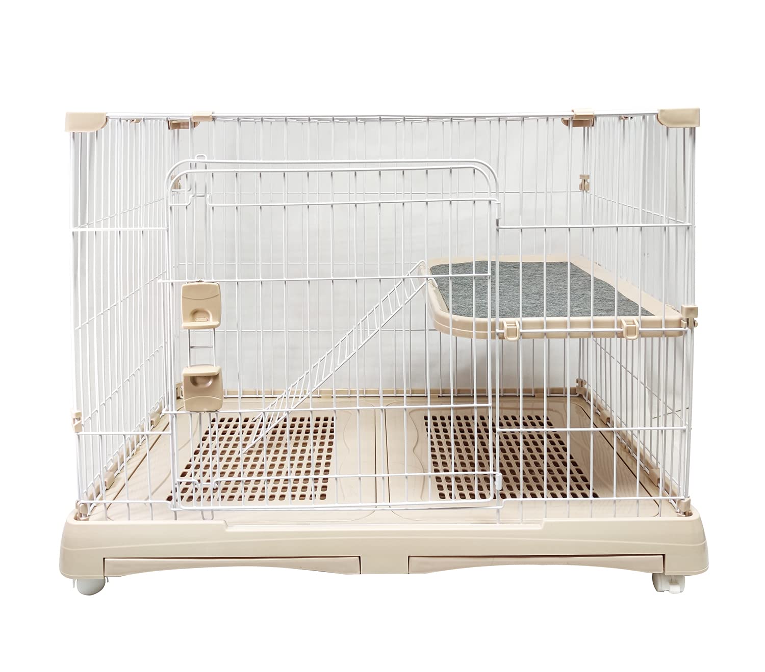 BPS Jaula Grande Metálica para Gatos Mascotas 2 Tamaños para Conejos Vallas Gatito Cachorros (Modelo Pequeño) BPS-1379