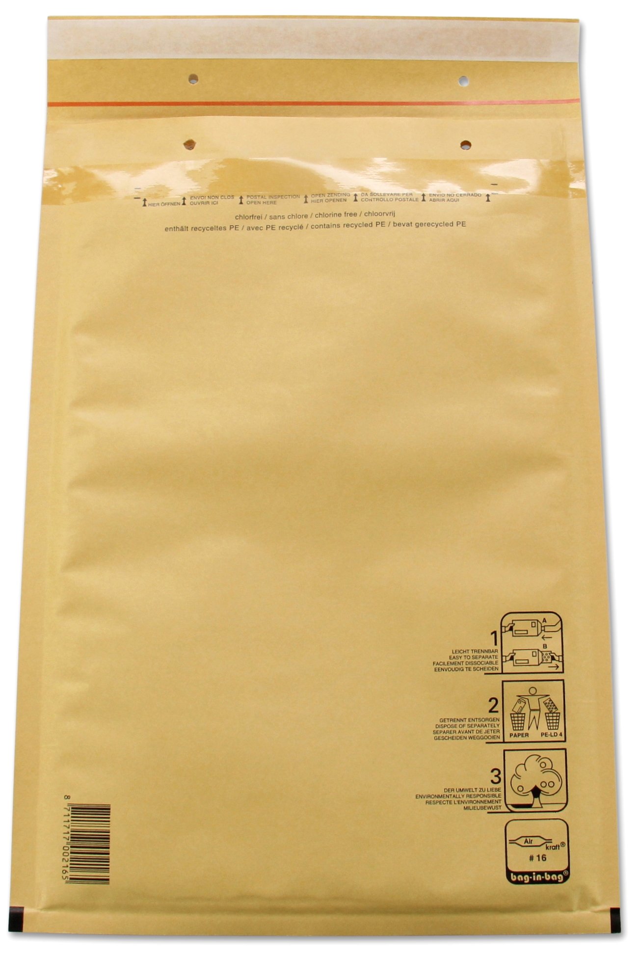 Buste imbottite in formato DIN B5, marrone, 180 x 265 x -25 mm (dimensioni interne), 100 pezzi