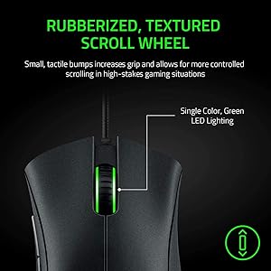 Razer DeathAdder Essential Gaming Mouse: 6400 DPI Optical Sensor - 5 Programmable Buttons - Mechanical Switches - Rubber Side Grips - Classic Black