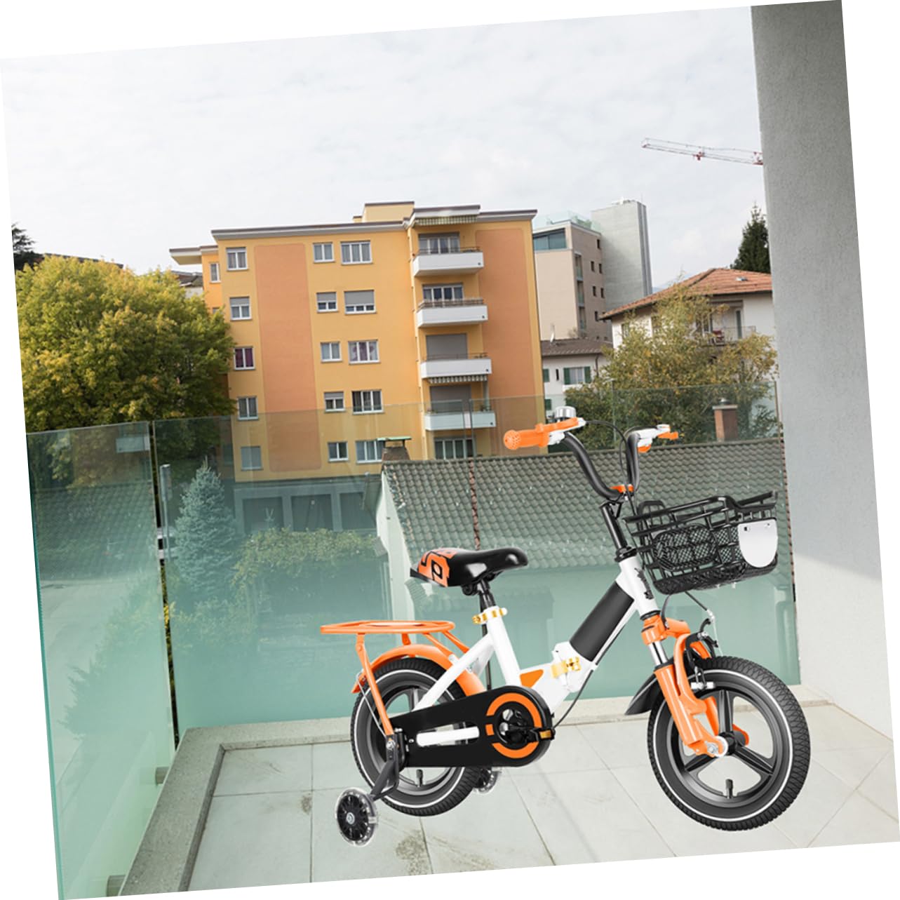 TOYANDONA Ruote di Allenamento per Bicicletta Bambini 2 Paia | Acciaio al Carbonio e Pu, Design Laterale di Supporto, Effetto Glow in The Dark