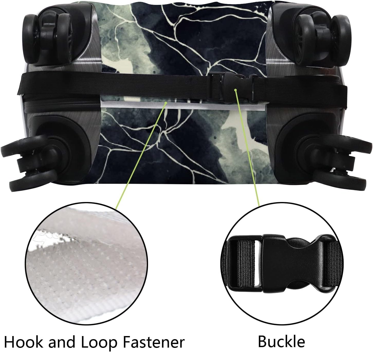 review Anti-scratch Luggage Cover Fit 18-32 Inch, Washable Elastic Suitcase Protector, Durable Suitcase Cover Hand Painted Flowers(L 26-28 Inch)