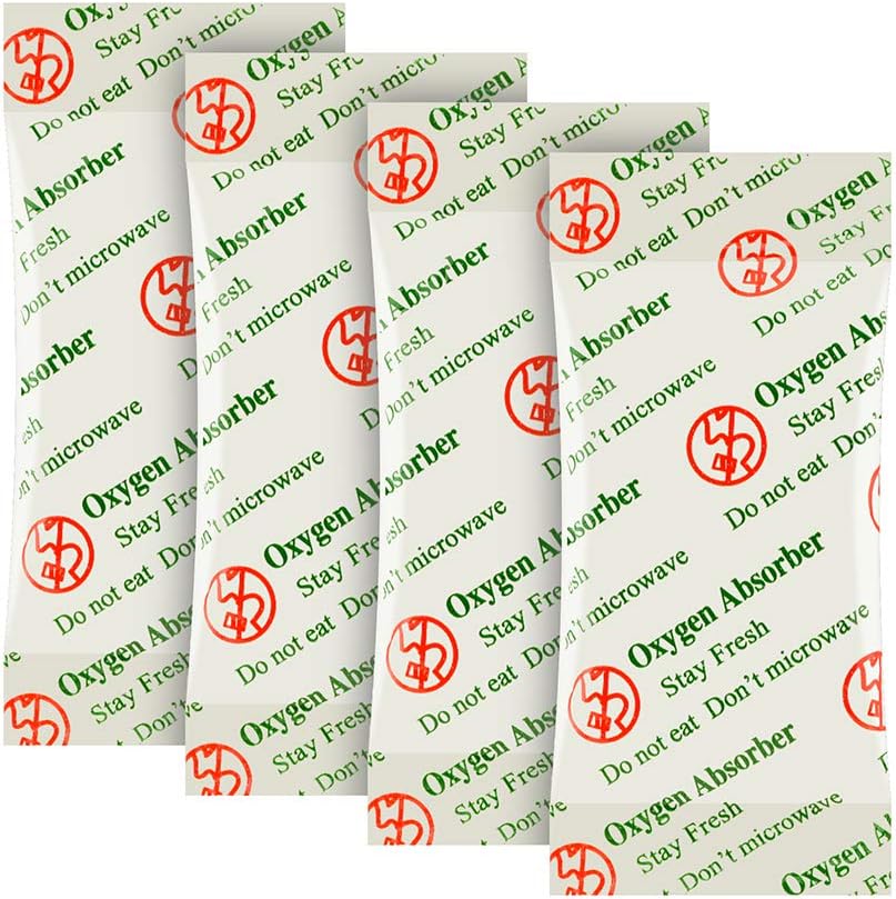 100CC(100Packets) Food Grade Oxygen Absorbers Packets for Home Made Jerky and Long Term Food Storage,With Oxygen Indicator In Vacuum Bag and 3 times Oxygen Absorption Capacity