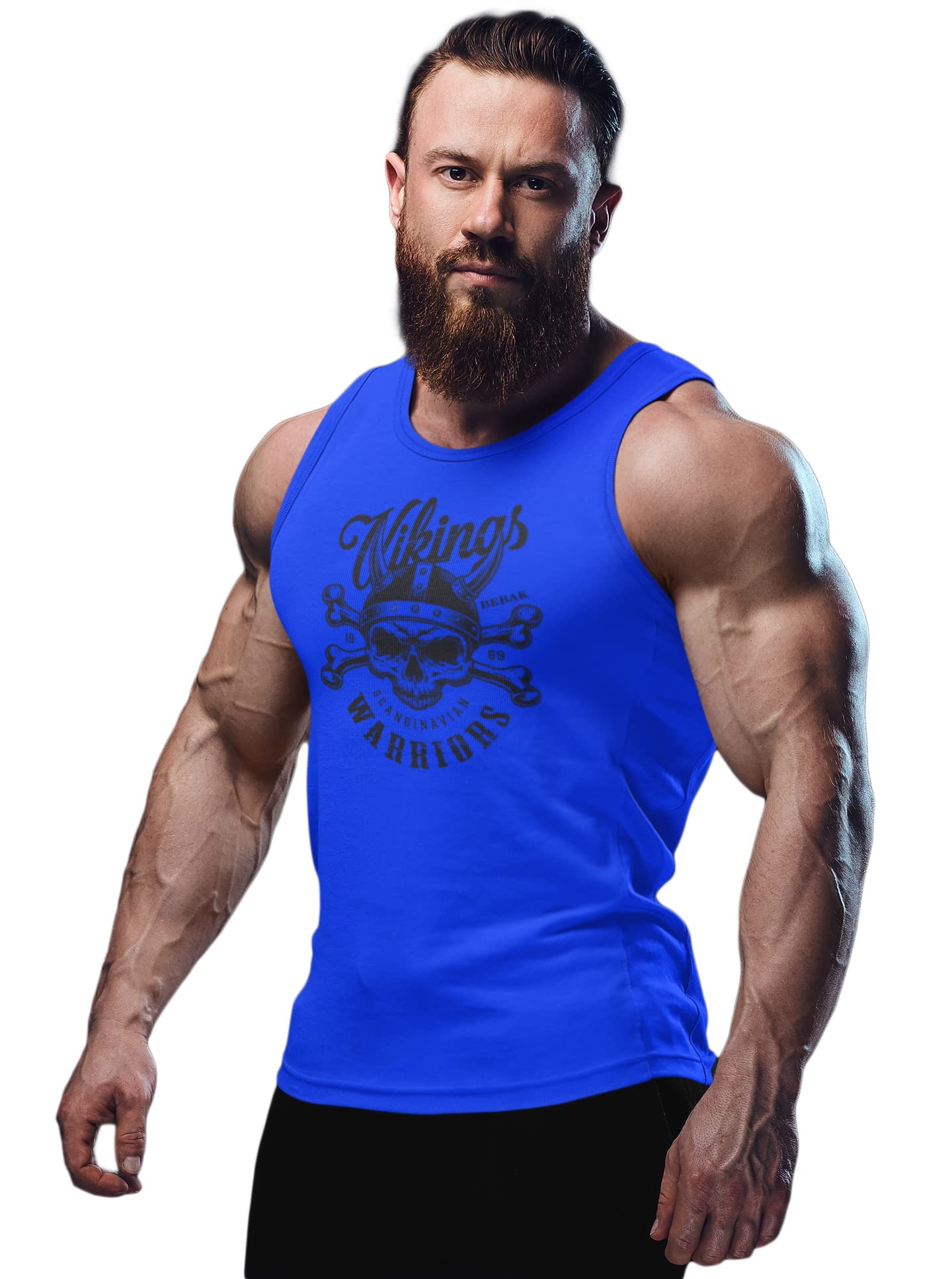 Buy bebak Mens Gym Vest Gym Clothes for Men Viking Warrior Design