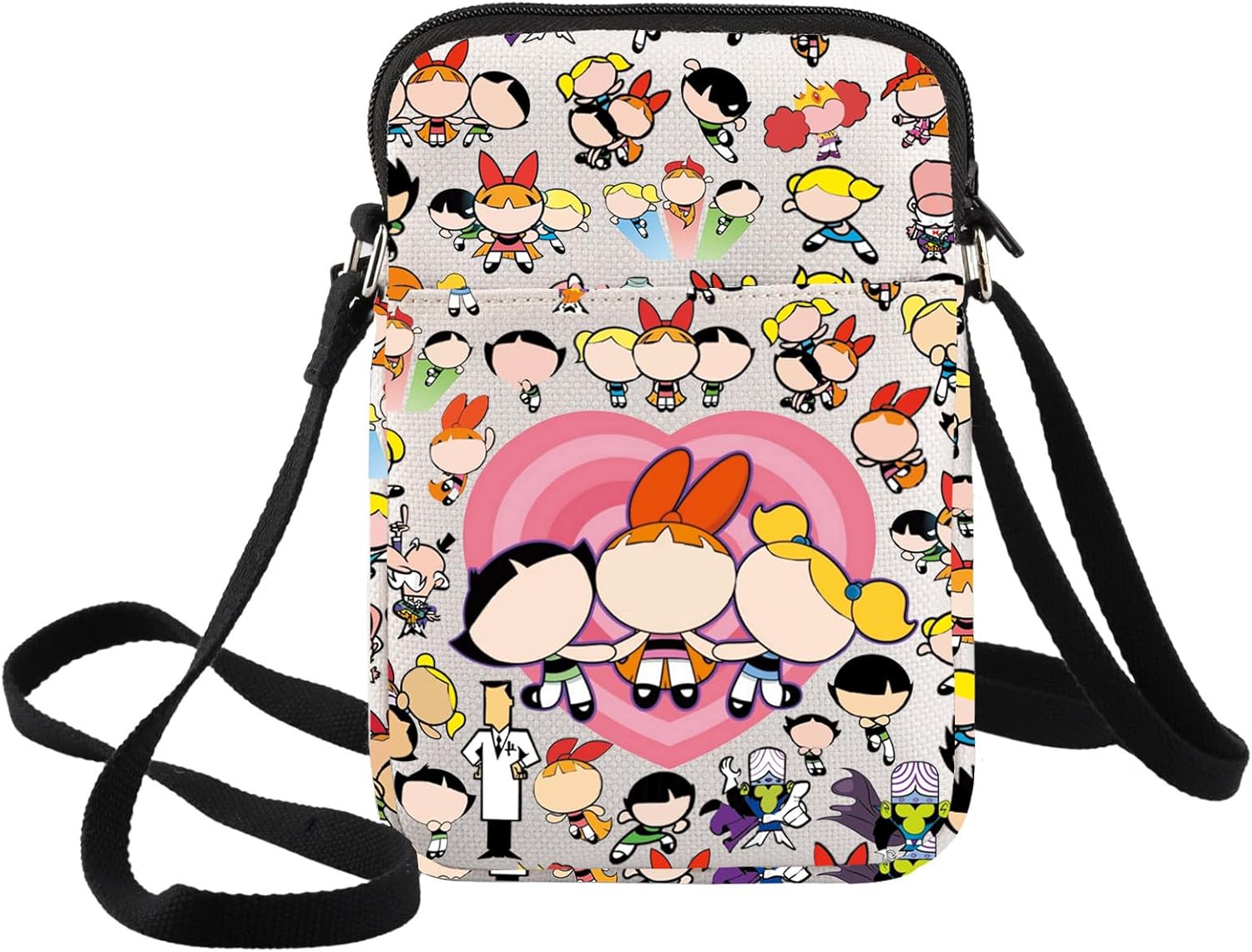 BWWKTOP Power Girls cartoon Crossbody Bag Blossom Fans Gift Bubble Messenger Bag Buttercup Merchandise