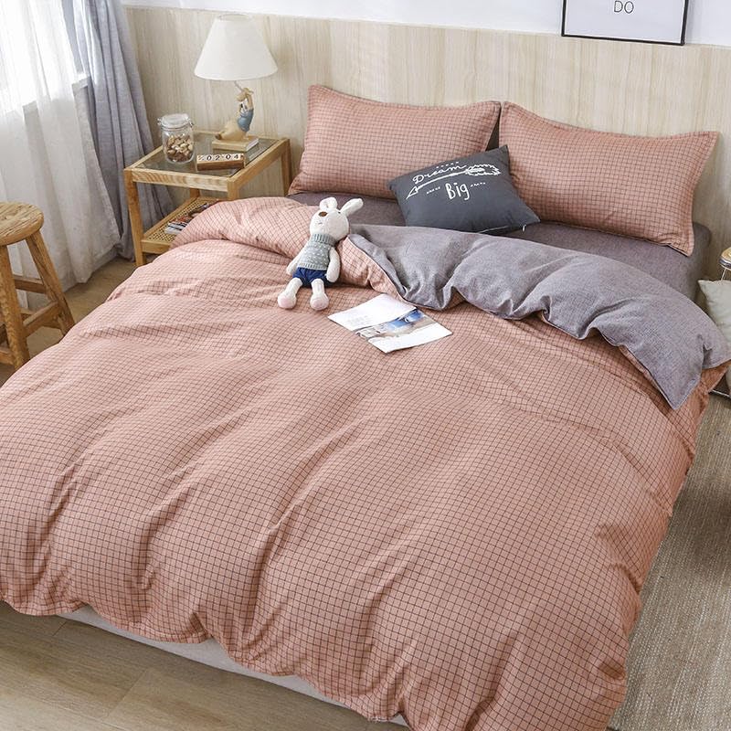 King Size Elegant Bedding Set: Breathable & Soft 200x230cm Quilt Cover, Durable 180x200cm Fitted Sheet, Hypoallergenic 47x74cm Pillowcases (2pcs) – King Size Bedsheet Set