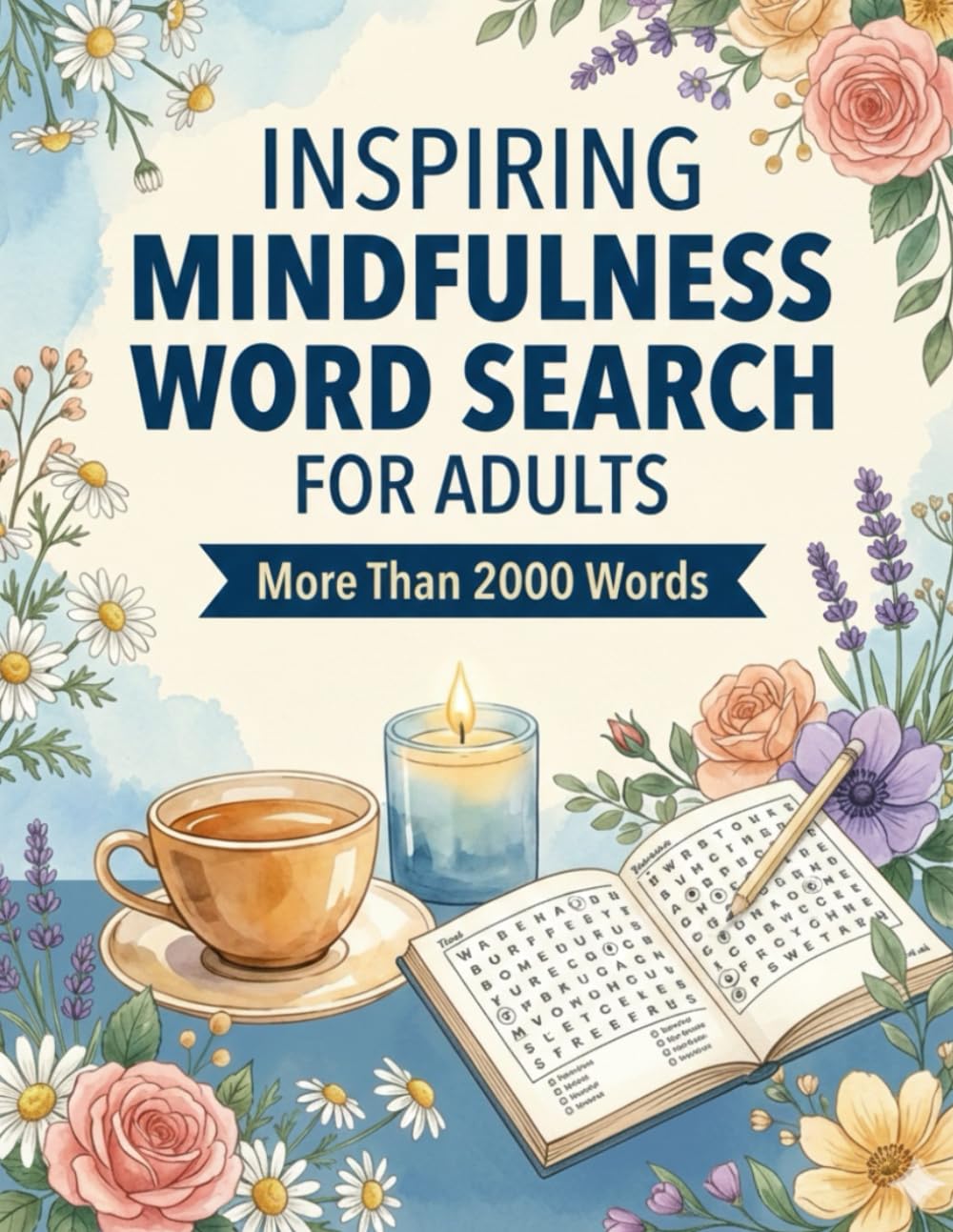 Mindfulness Word Search For Adults: Relaxing and Calming Puzzle Book for Stress Relief and Mental Calm