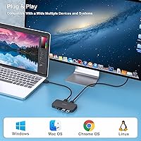 Vista 5 de Interruptor USB 3.0, Interruptor USB para 2 Computadoras Compartir 4 USB para PC, Ratón, Teclado, Impresora, Escáner, Selector de Interruptor KVM