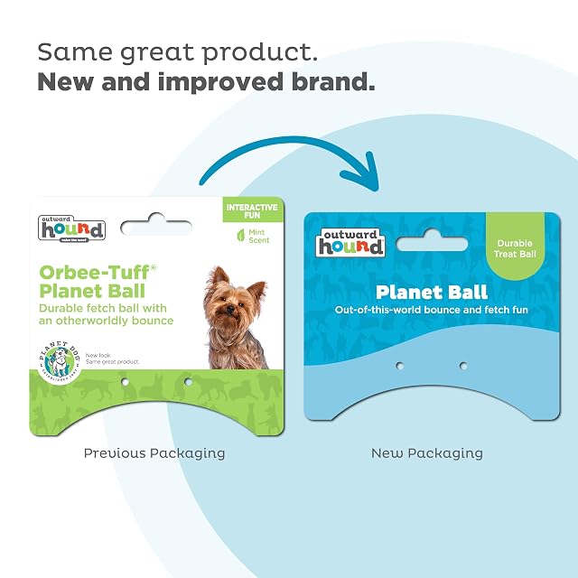 Foto 2 de 6 de Planet Dog Orbee-Tuff Planet - Pelota con dispensador de recompensas para perros - Azul/verde - Pequeña