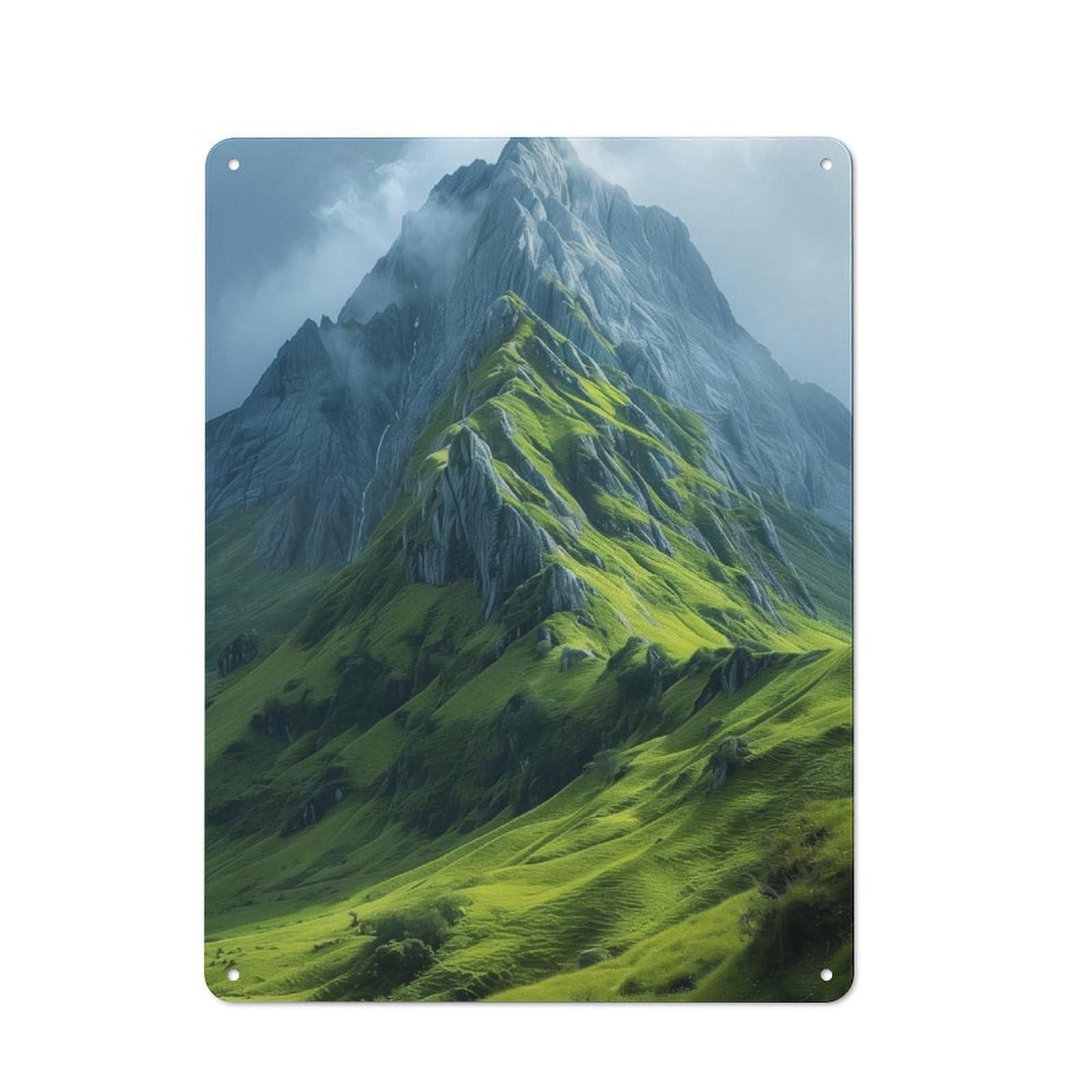 Junmoney Misty Mountain Majesty Metal Wall Sign 40X30cm Featuring For Home Bar Wall, Housewarming Present For People Styling Home Bar