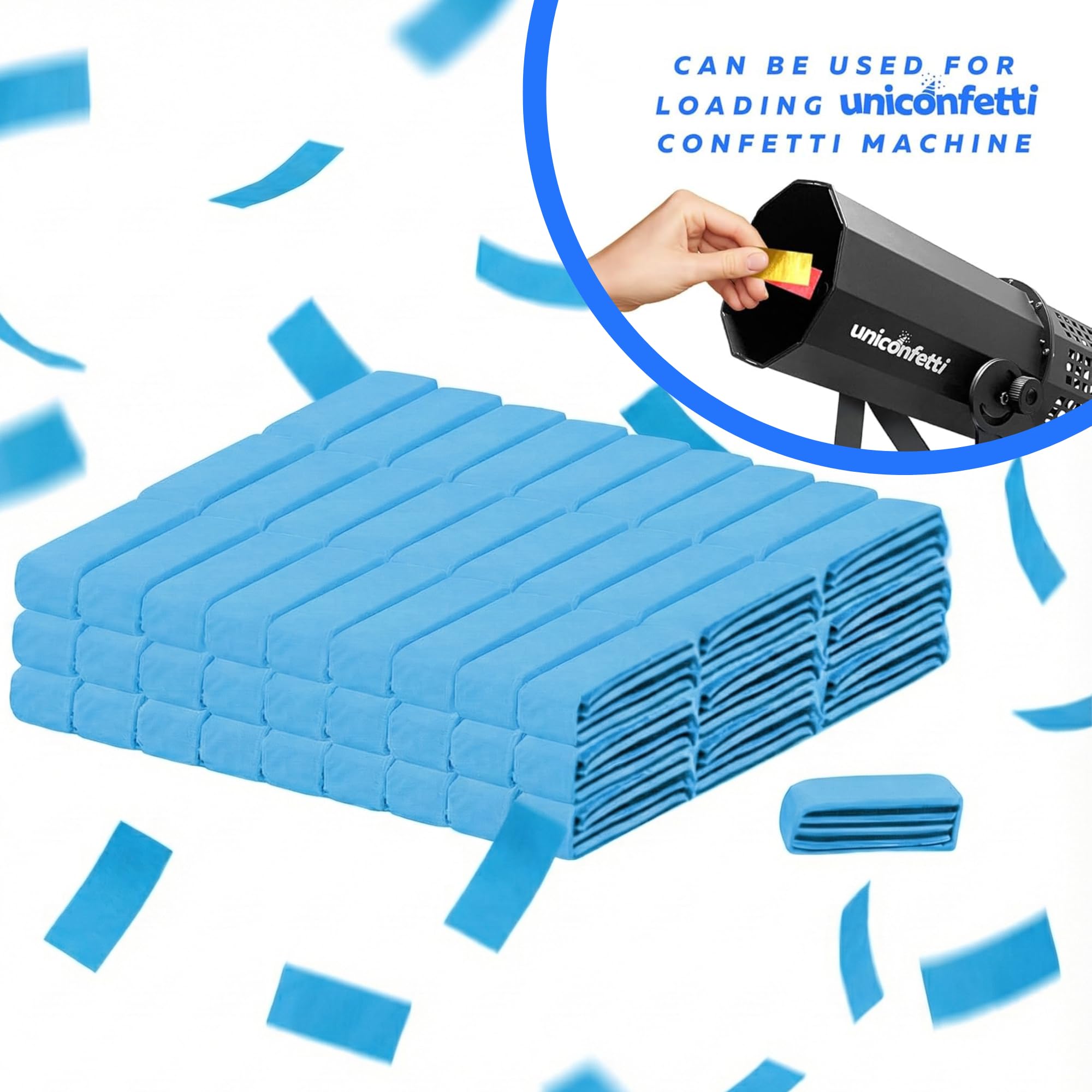 Blaues Konfetti-Papier – Großpackung 1,0 kg | 1 kg, biologisch abbaubares Seidenpapier, leicht, nicht färbend, für Veranstaltungen, Basteln, Dekorationen