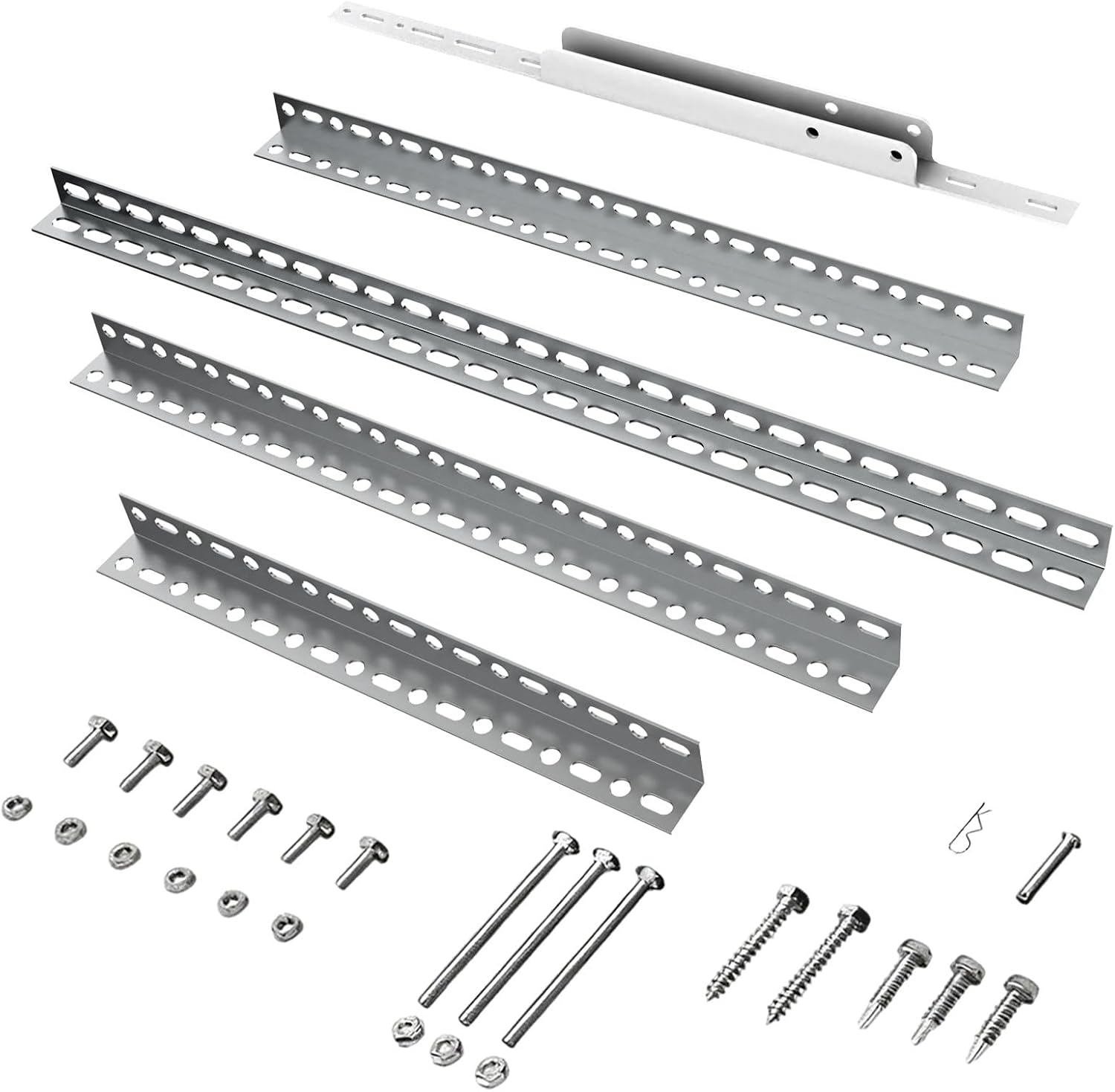Universal Garage Door Opener Hanging Kit, 5-Piece Heavy Duty Opener Mounting Brackets with Garage Door Reinforcement Bracket, Compatible with Genie/Chamberlain/Craftsman Smart Chain Drive Openers