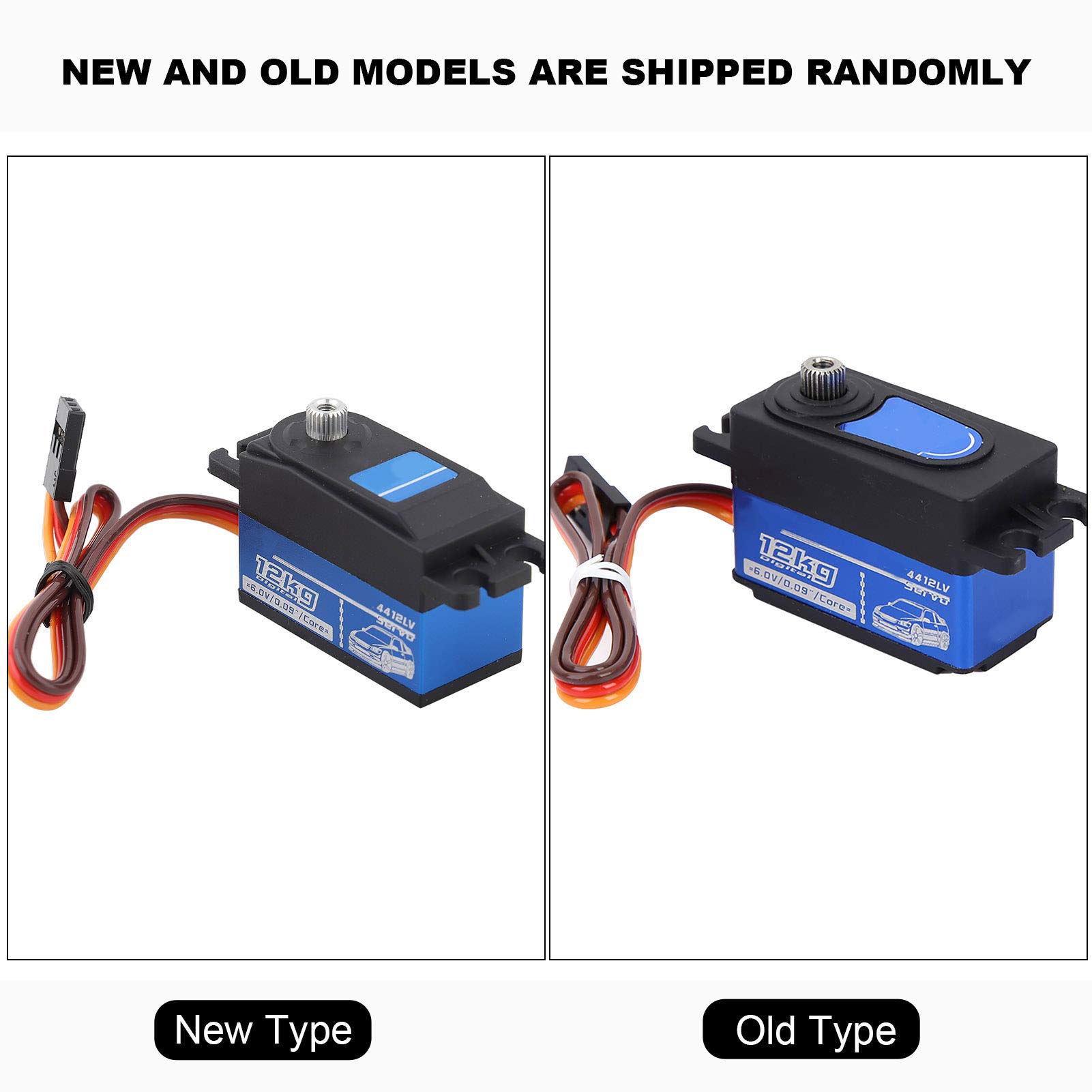 POENVFPO Servo Digitale da 12 kg, Ingranaggio Metallico a Torsione di Grandi Dimensioni, Servo Digitale con Telecomando per per Aereo RC 1/10, Auto, Barca,
