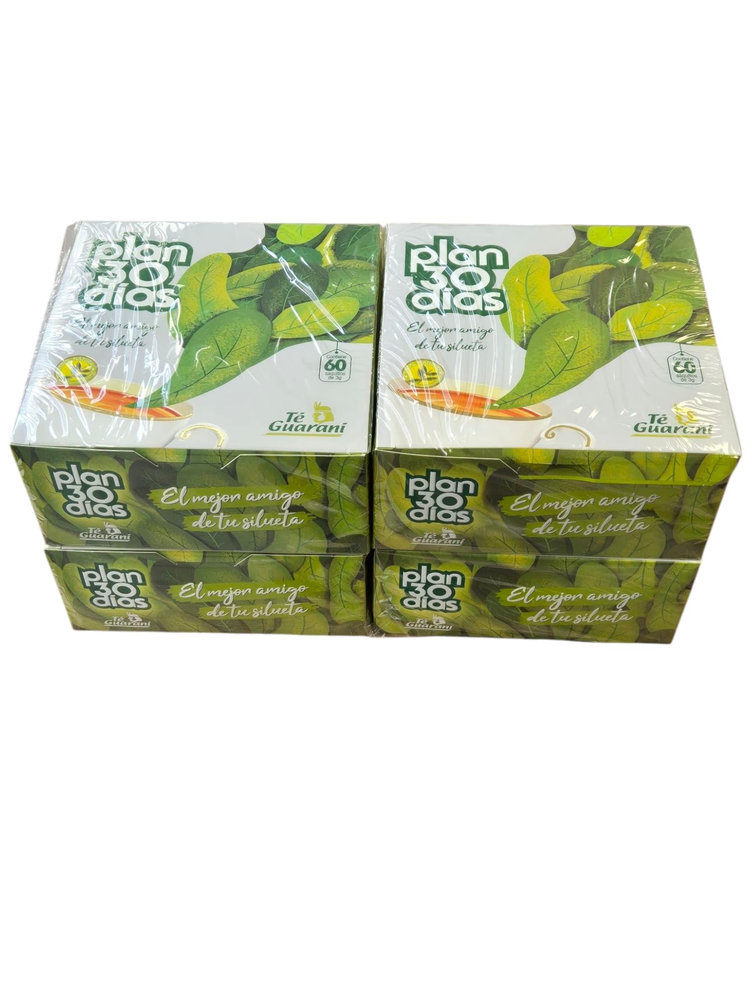 Opakowanie zawierające 4 sztuki, 30 dni herbaty Guaraní | 60 woreczków w pudełku | naturalny napar | Detox i dobre samopoczucie