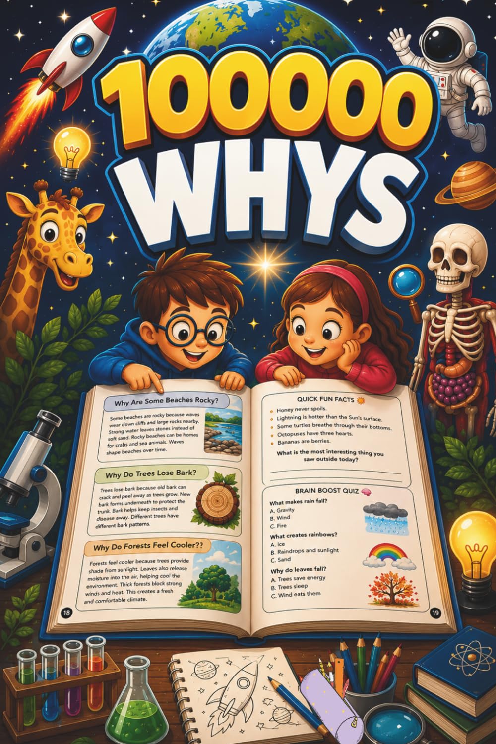 100000 Whys: An Exciting Adventure of Big Questions, Amazing Answers, Fun Activities, Mini Experiments, and Creative Challenges Designed to Inspire Curious Kids Ages 6–12