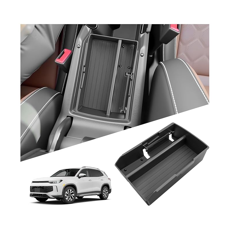 Organizador de Console Central para VW Tiguan 2025 e 2026 SKTU em ABS com divisórias