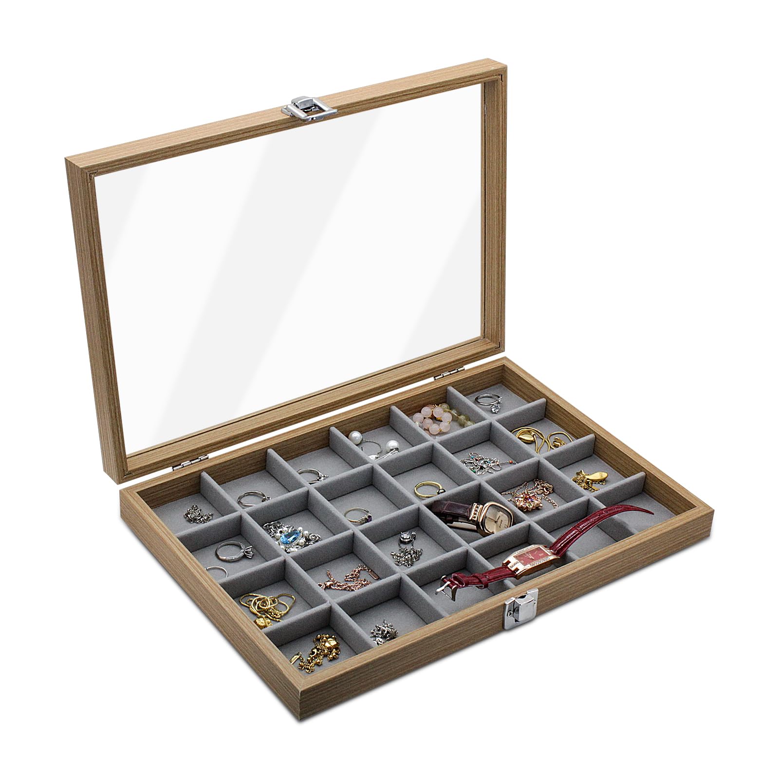 Boîte à bijoux en bois avec serrure, le cadeau idéal pour elle
