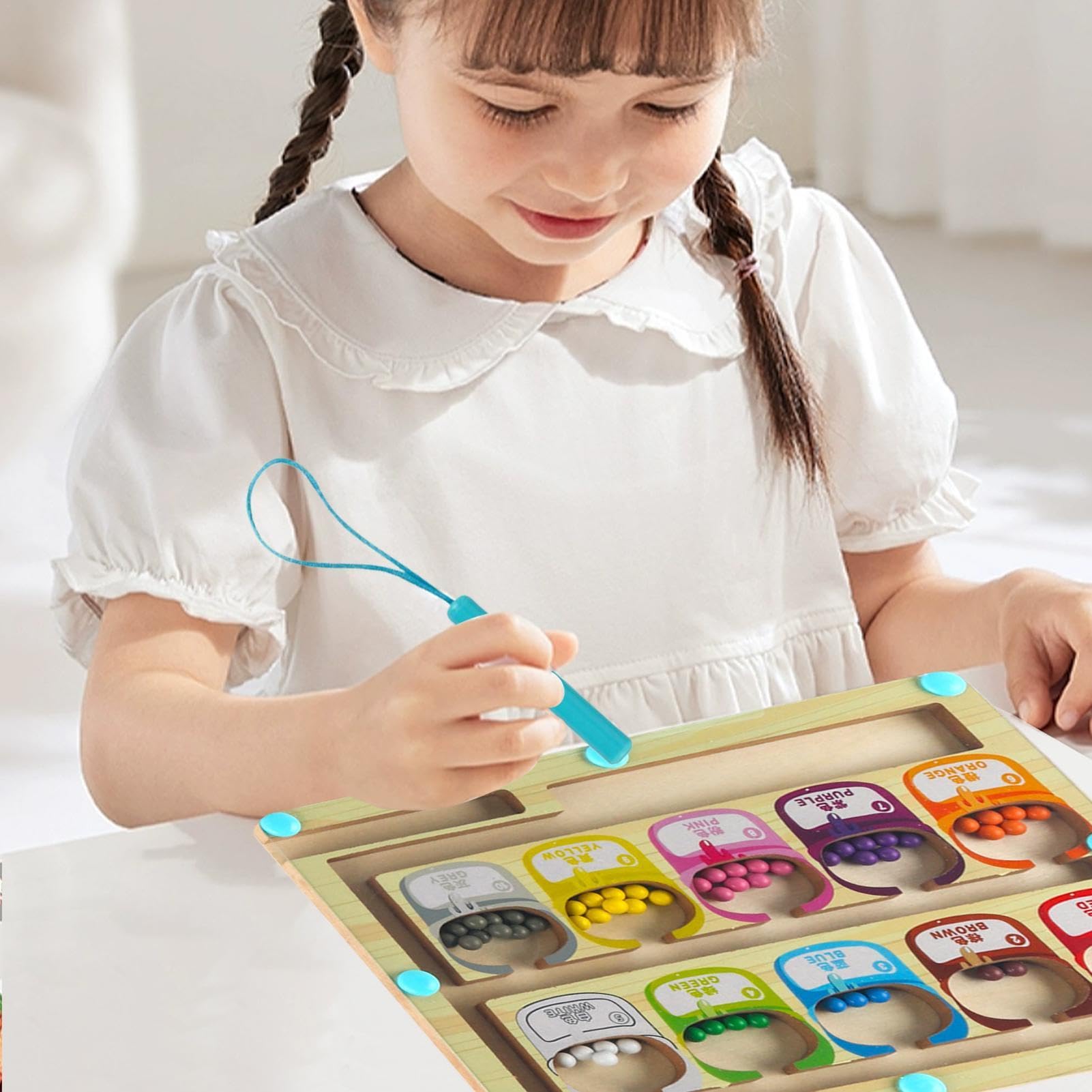 Acheter Jouets en bois Montessori pour enfants, labyrinthe magnétique, jeu de tri, tableau de correspondance des couleurs et des chiffres, jouets éducatifs pour enfants Acheter Jouets en bois Montessori pour enfants, labyrinthe magnétique, jeu de tri, tableau de correspondance des couleurs et des chiffres, jouets éducatifs pour enfants