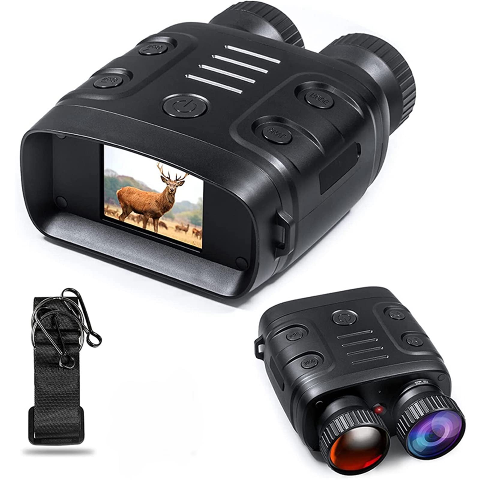 Bgaza R18 Binoculars Night Vision Device 1080P Hd 850Nm Infrared 5X Digital Zoom Telescope Goggles Outdoor Camping Full Dark 300M(R18)