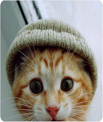 Brain114 Top Quality Oblong Mouse Pad Cat With Hat Cute Designs Mousepad Pattern