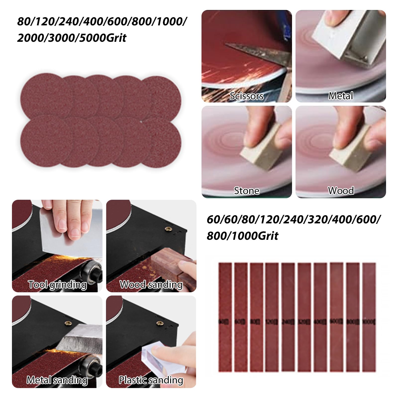 Ponceuse à bande et à disque, ponceuse à bande électrique, vitesse réglable, diamètre du plateau de ponçage 150 mm, ponceuse à bande, livrée avec 10 feuilles de papier abrasif et 10 bandes abrasives
