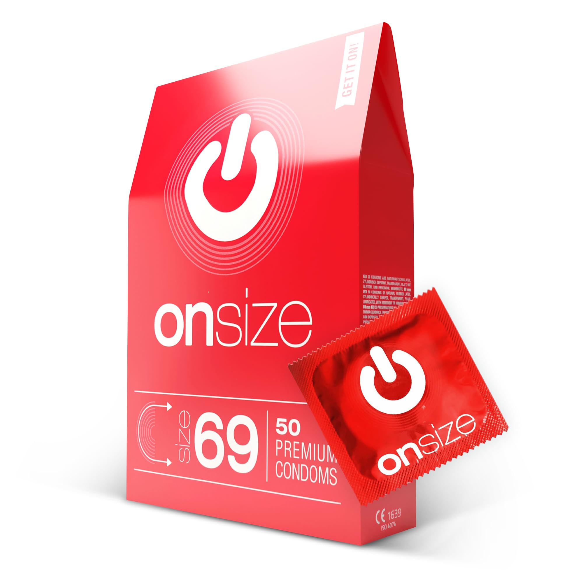 ON) ONsize Kondome | 69 mm Breite | 50 Stück | dünne 0,07 mm Wandstärke | hauchzart