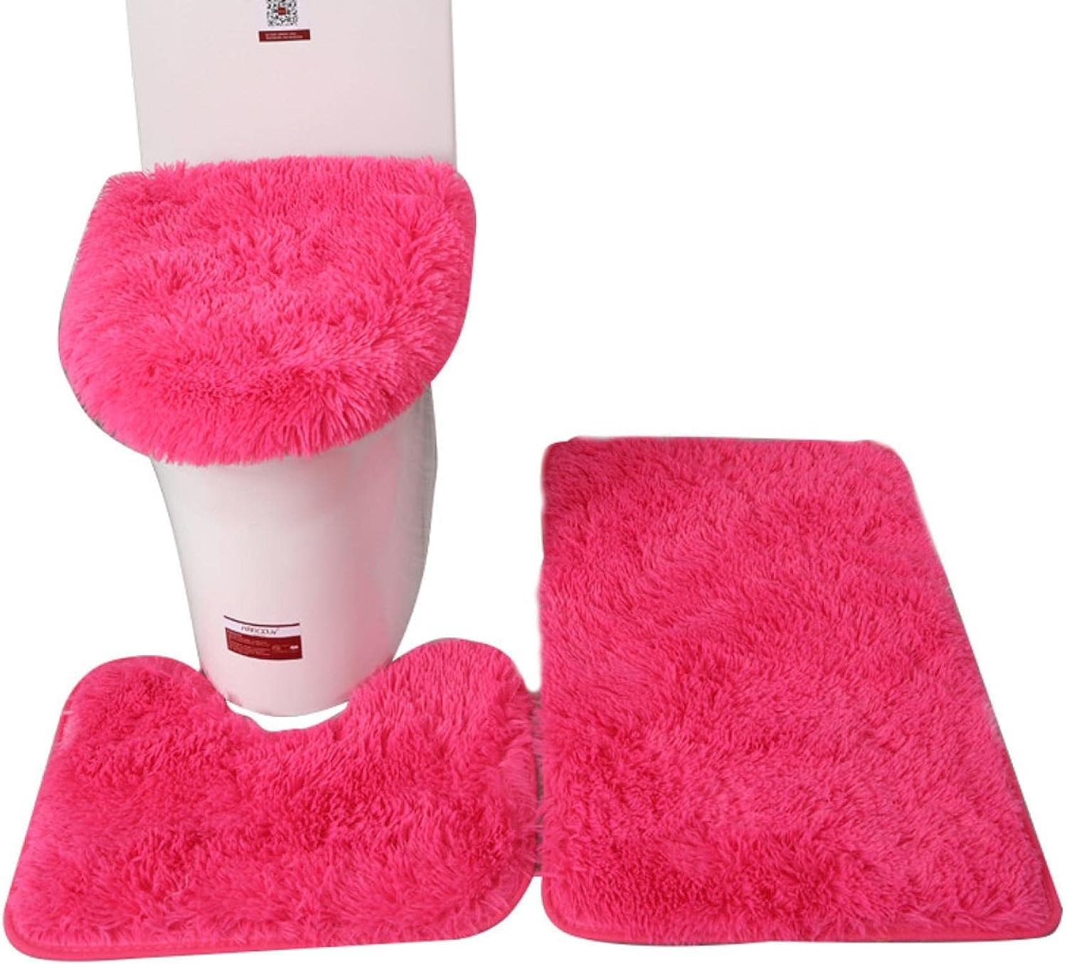 sigaer Soft Microfiber Bathroom Rugs Sets 3 Piece, Bath Rug + Contour Mat + Toilet Seat Cover