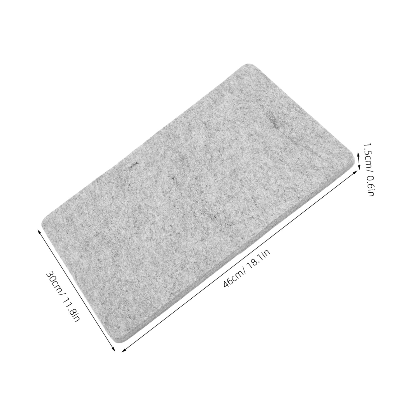Filz Bügelmatte aus Wolle, 12x18 Zoll, für Kleidung | Leichtgrau, zum Quilten für Trockenreinigung, Weich und Schützend, Robust Verarbeitet