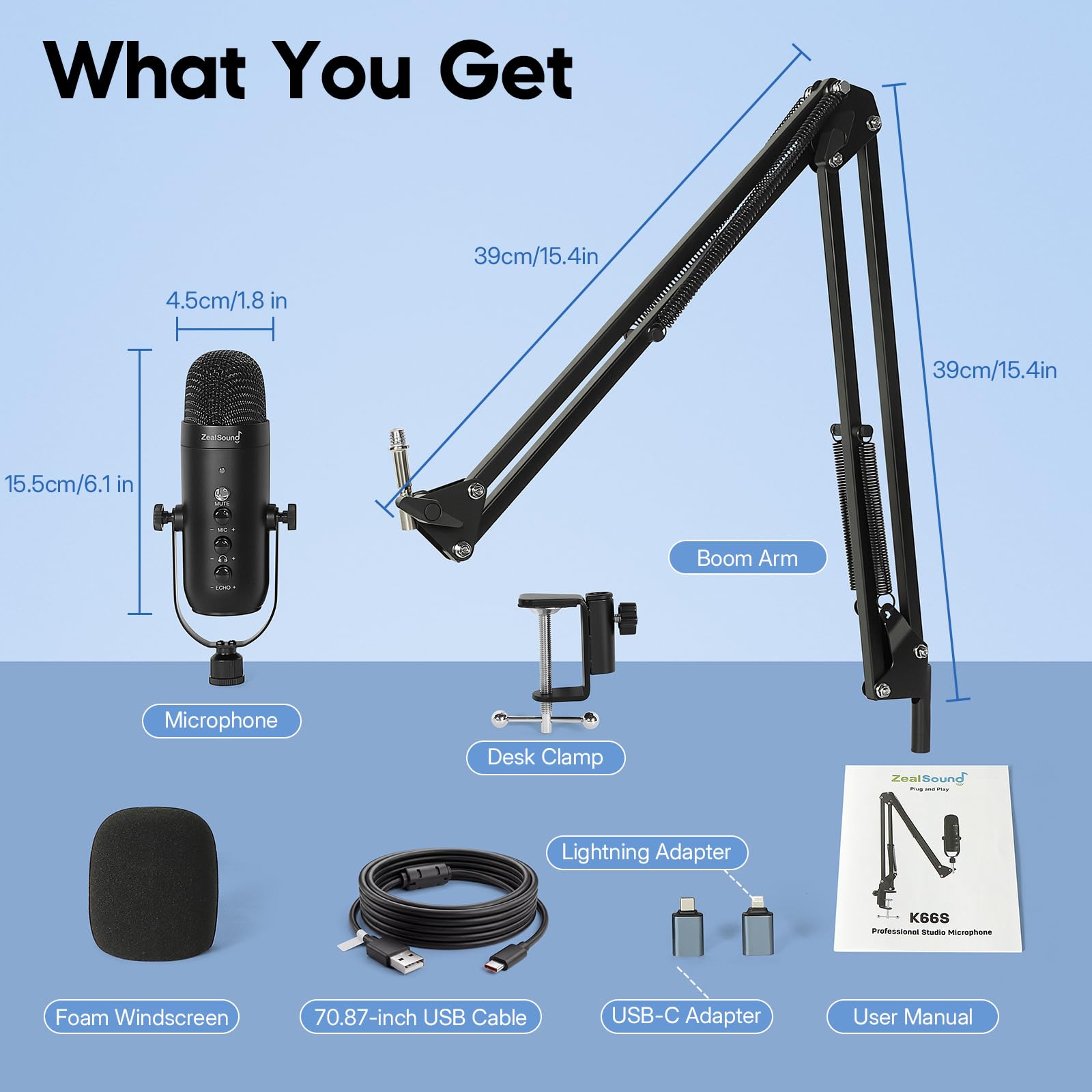 zealsound Podcast Microphone - Clear Audio -9