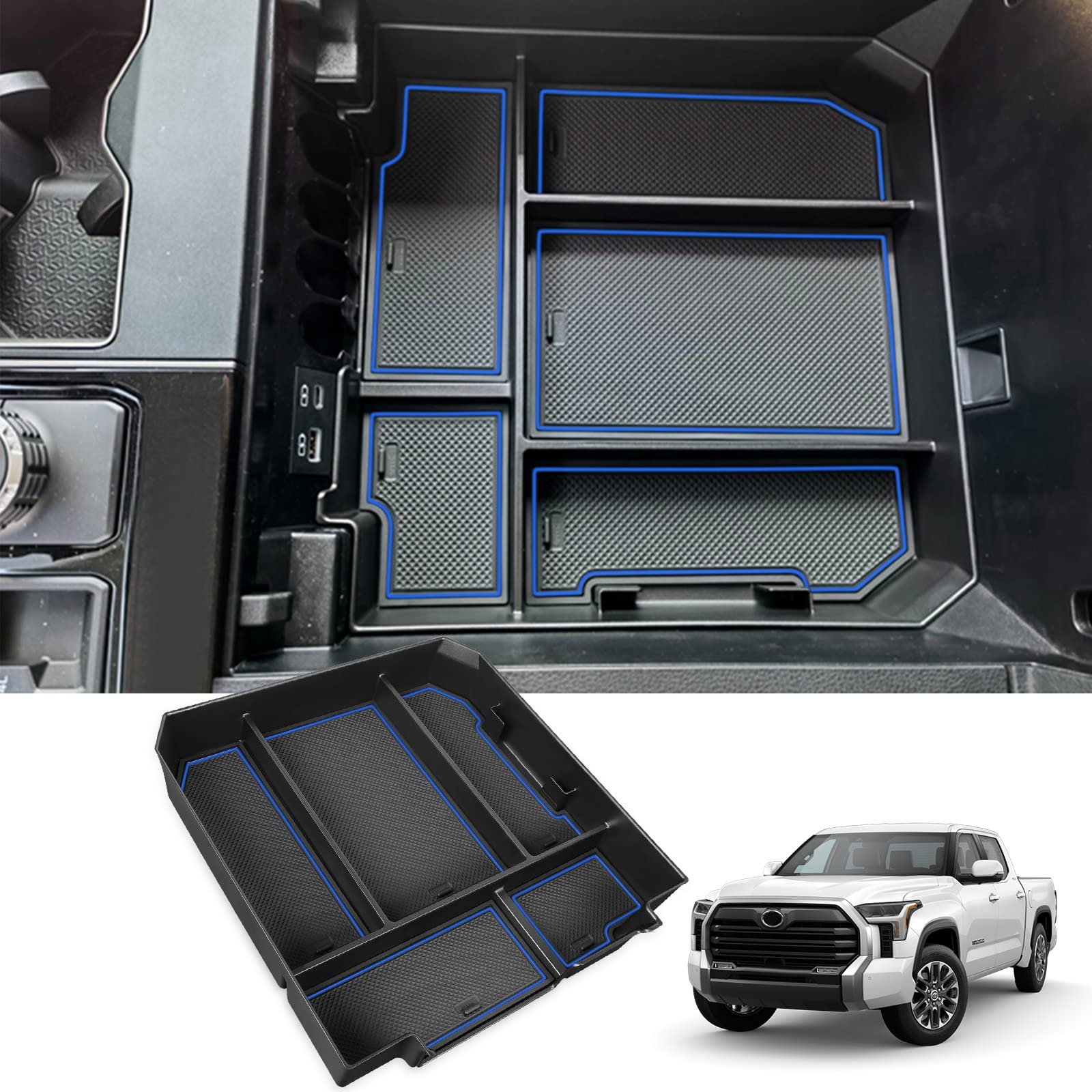 Amazon | Klutchtech 2022 タンドラ センターコンソールオーガナイザー 