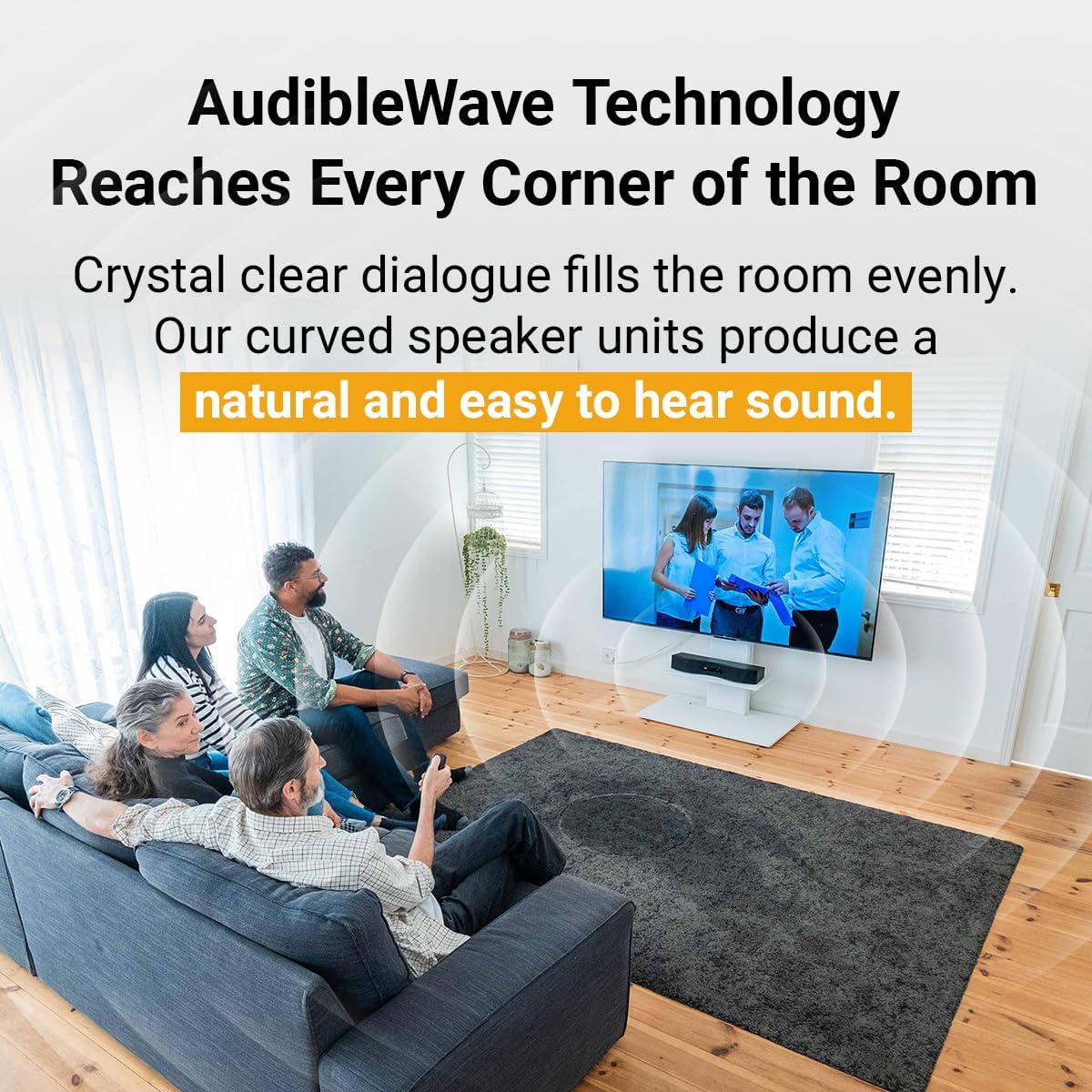 Mirai Speaker Dialogue Enhancing TV Soundbar with Patented Hearing Technology - Designed for Hard of Hearing, Elderly and Family - Image 4