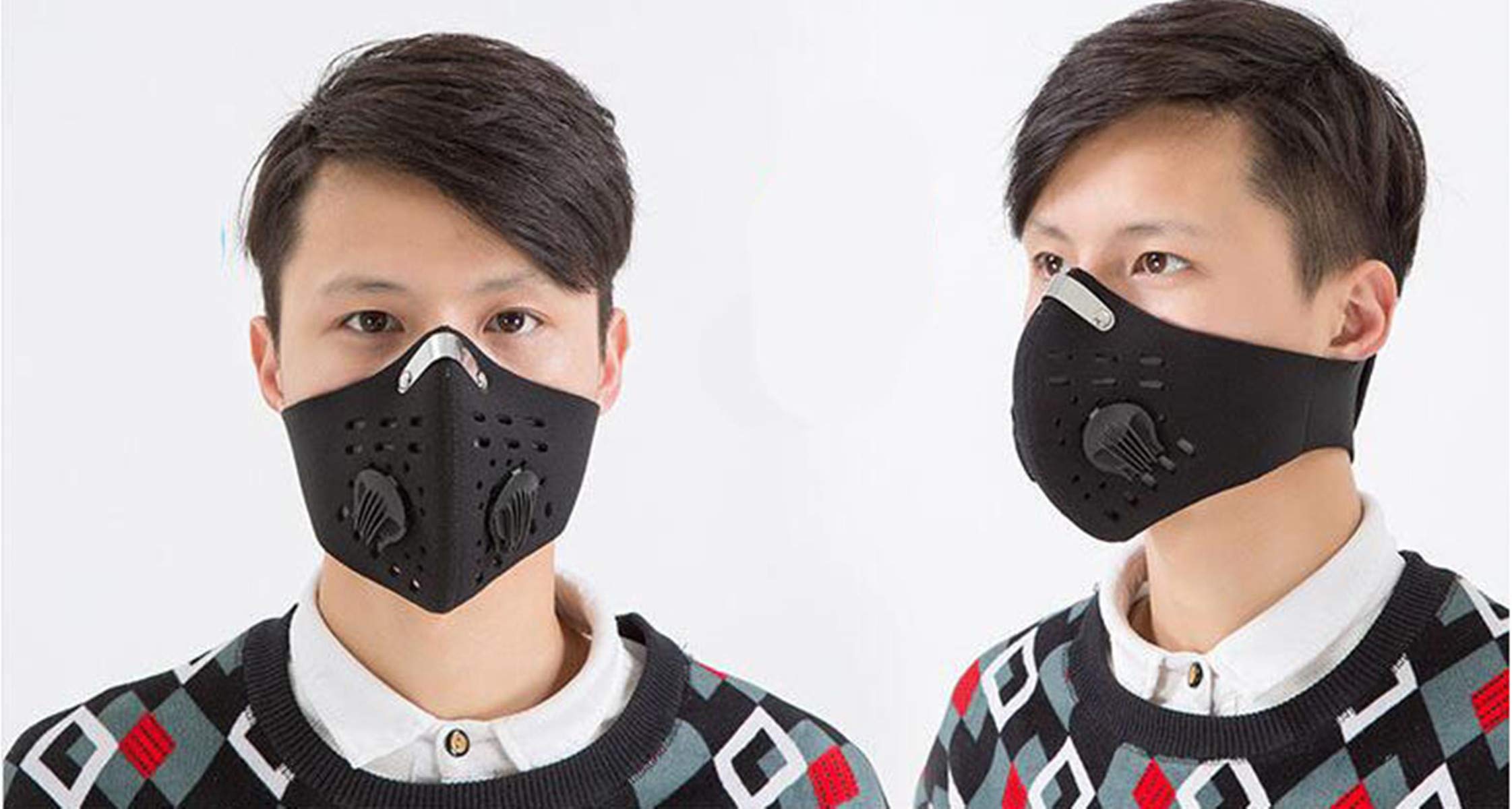 Cycling Half Face Dust Mask with 2 Pack Carbon Filters Wind Ski Outdoor Sports