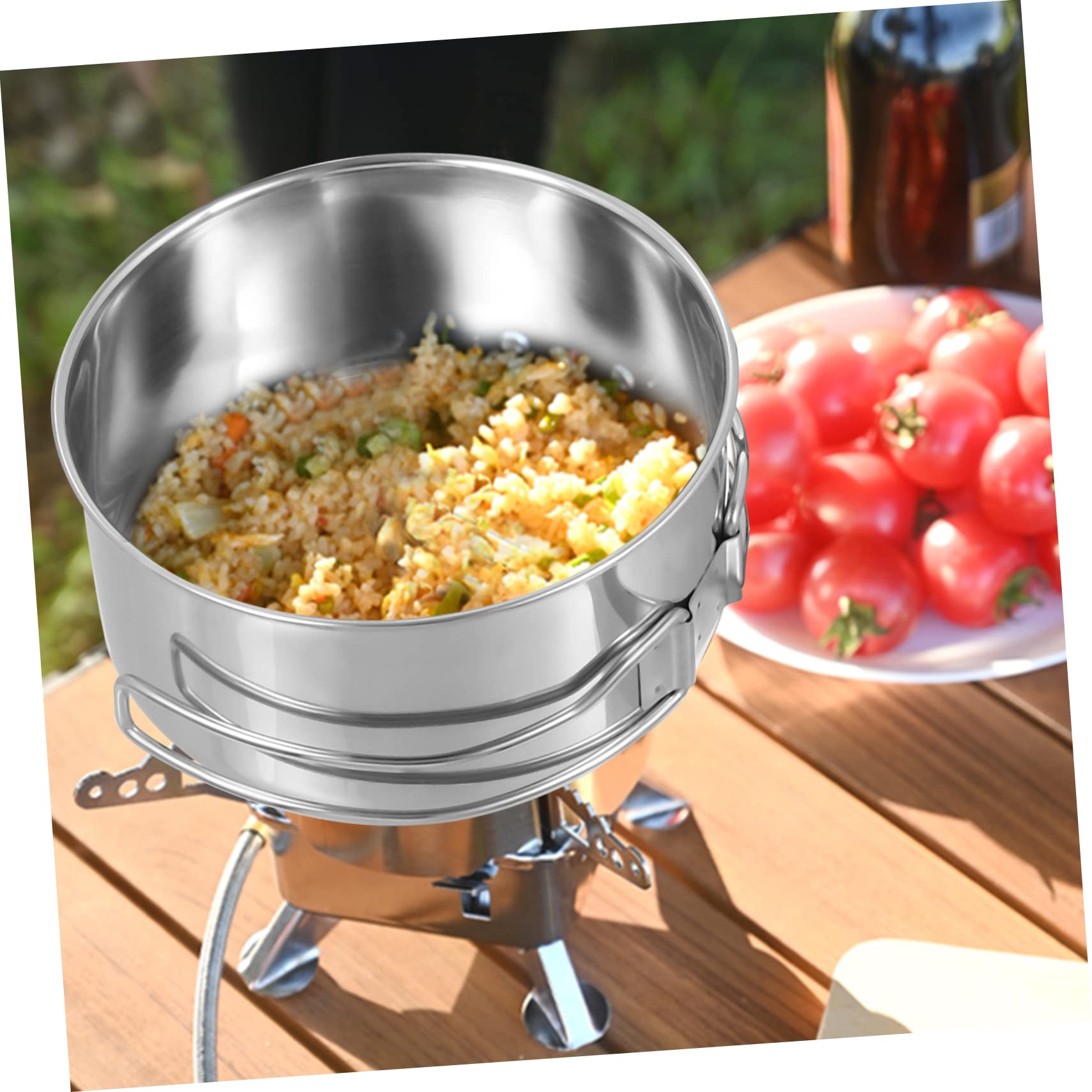 BESTonZON Marmite De Camping Poêle Poêles De Camping Portables Poêles Empilables pour Pique- en Camping Casseroles De Camping Ustensiles De Cuisine De Camping Poêle De Camping