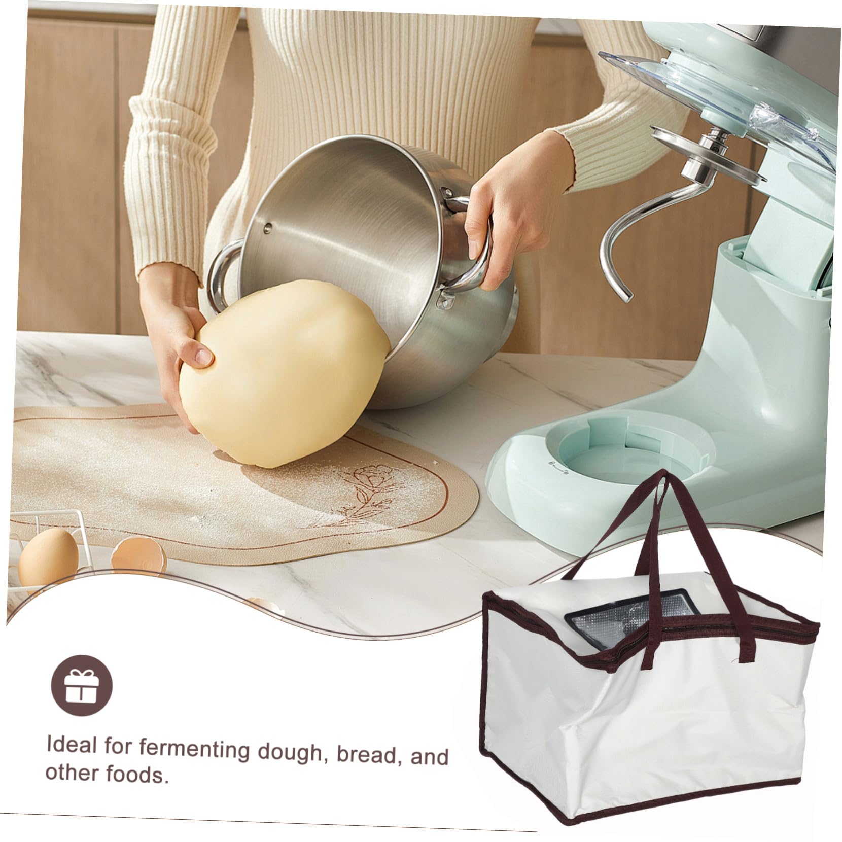Ciieeo Gärbox Für Brotteig Sauerteig Und Joghurtfermentation Mit Heizung Und Reißverschluss Isolierend Für Lebensmittel Platzsparend Robust Und Hygienisch