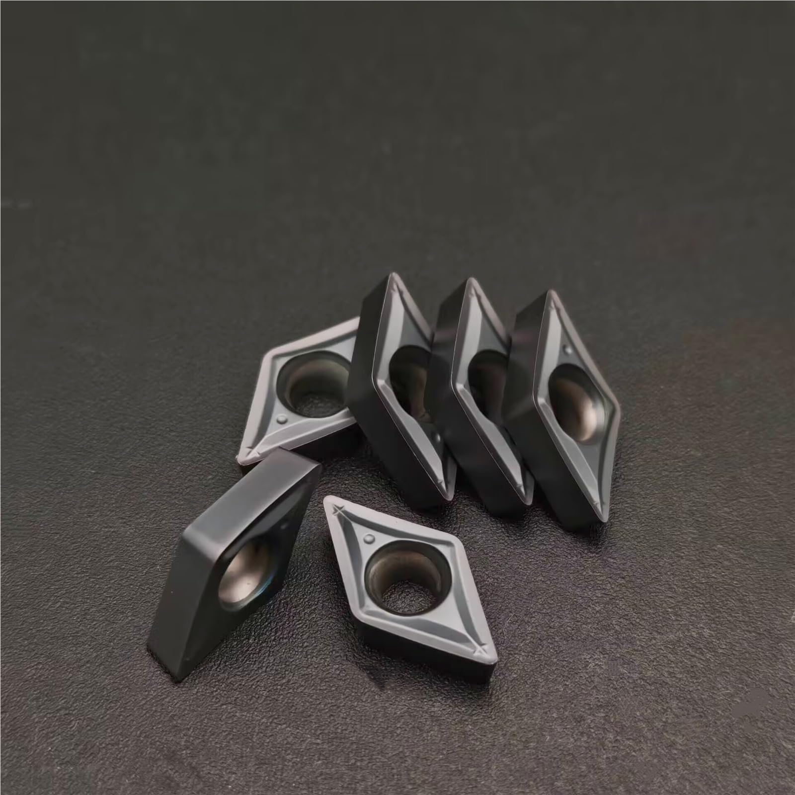 10PCS Torno Insertos De Torneado Carburo Herramientas Corte Recubiertas Antiabrasión(DCMT070204 SM IC908)
