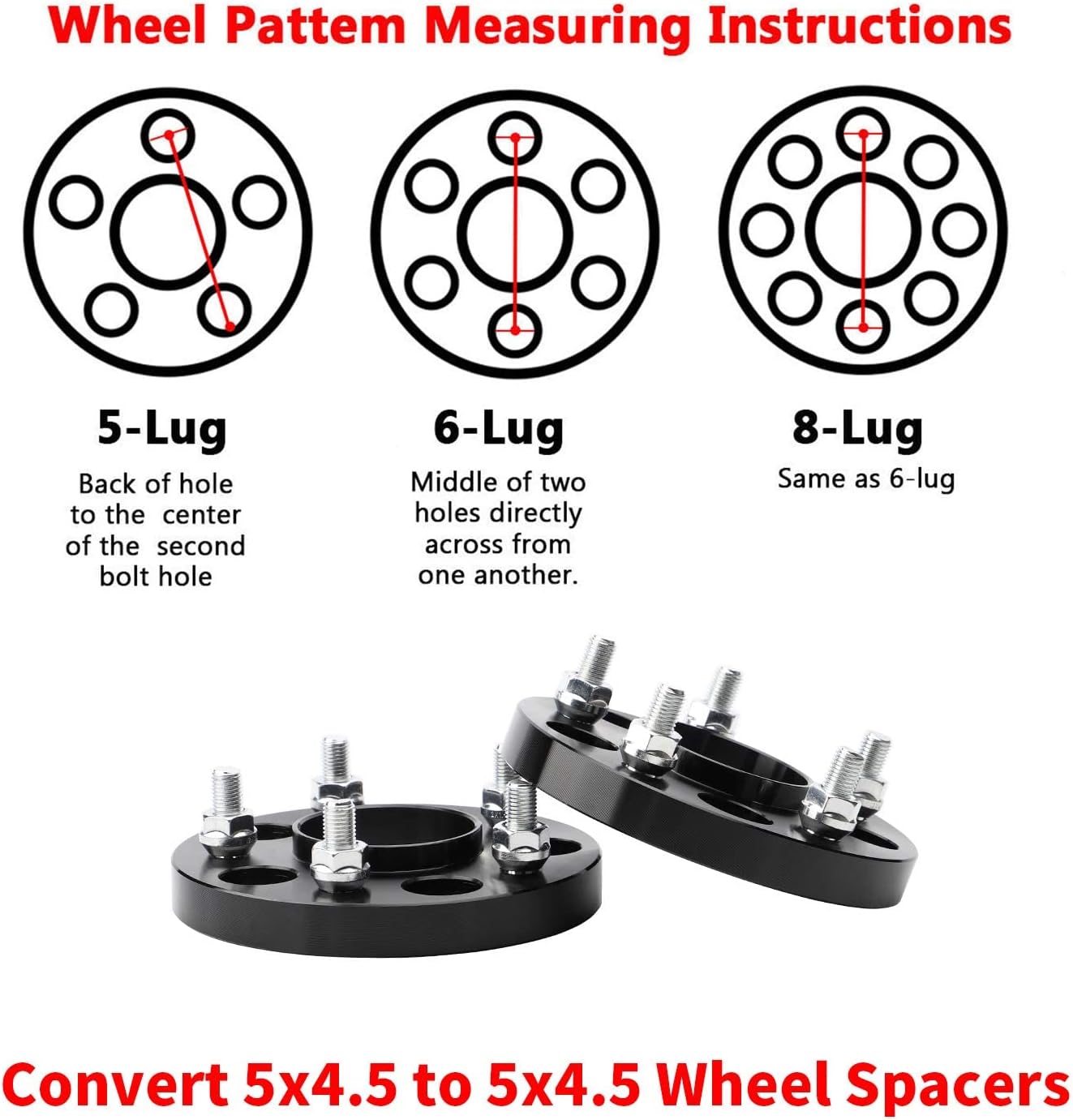 🔥 EOTH 5x4.5 Wheel Spacers for Tacoma, 20mm 5x114.3 Wheel spacers 60.1mm Hub Centric with 12x1.5 Studs
