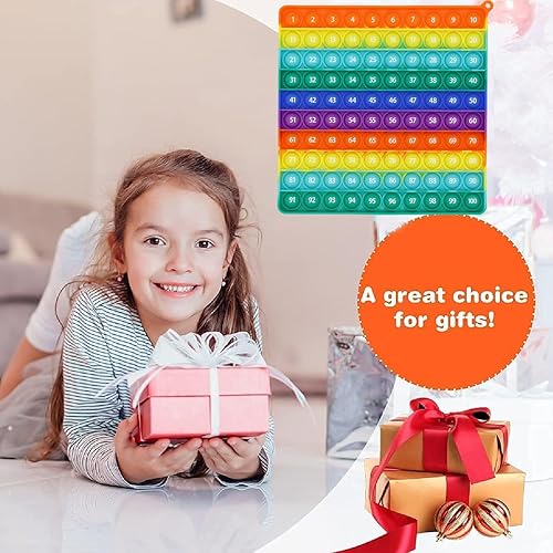 Miniatura 5 de Doble cara 1 100 200 pop it, gráfico pop it, 200 pop con números, juguete cuadrado para primaria, juguete sensorial antiestrés, regalo educativo