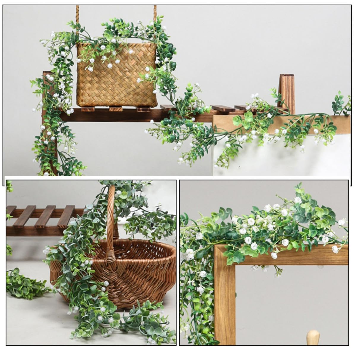 Didiseaon 6 Piezas Planta Colgante Artificial de Eucalipto Verde