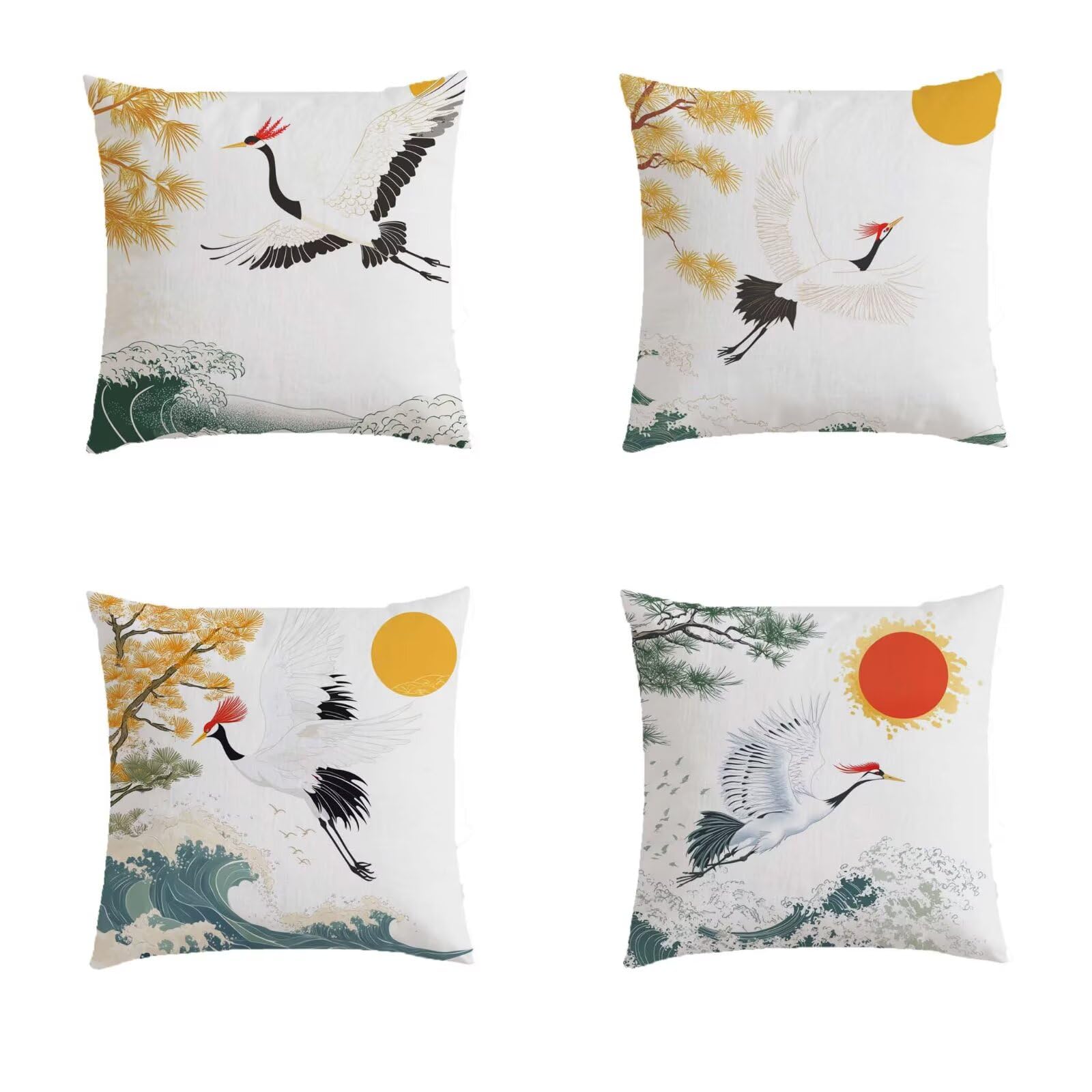 Housse coussin extérieur jaune imperméable 45x45 de canapé