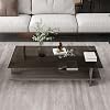 Low Table with Storage, Living Alone, Seating Glass Table, Center Table, Stylish, Vintage, Sofa, Drawer, Tempered Glass, Stylish, Living Room with Drawers, Easy Assembly, Space Saving, Durable