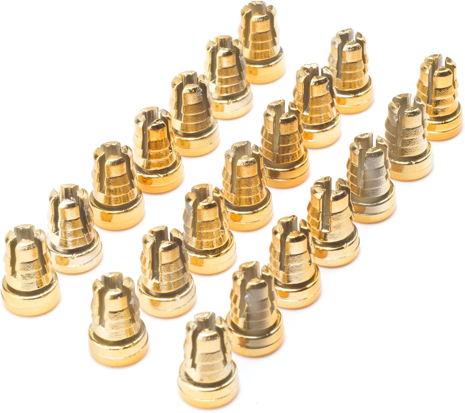 RTRHINOTUNING 7.9mm/0.31in Wheel Rim Lip Rivets Nuts Replacement Rivets, Gold 50pcs