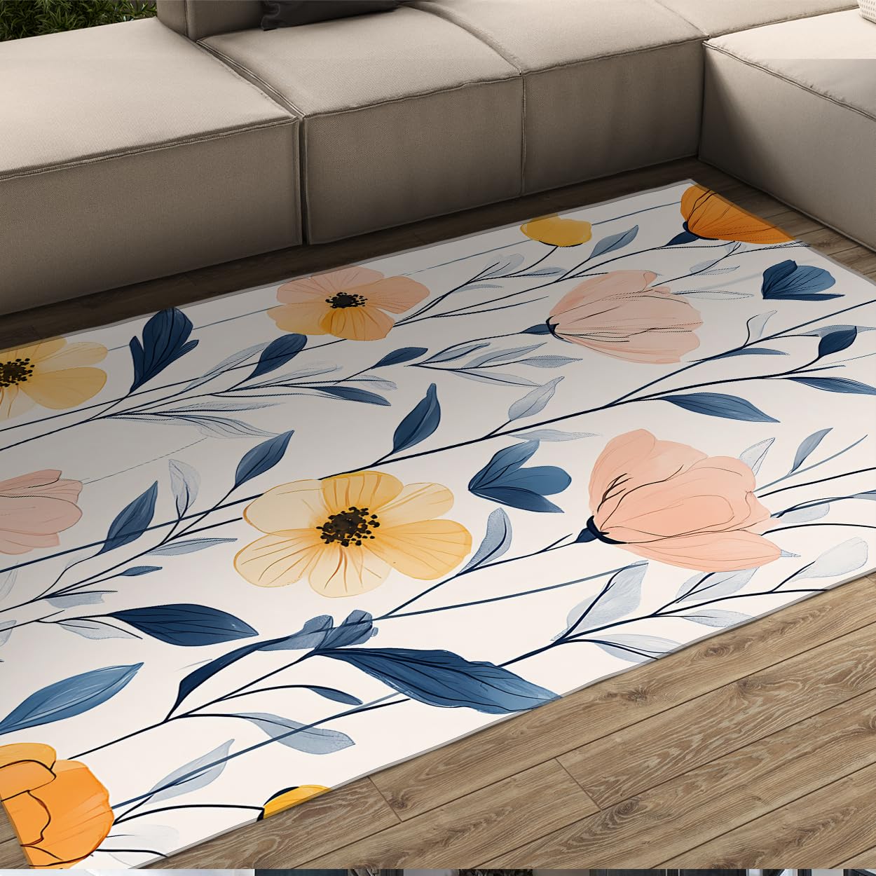 Tapis de printemps coloré pour le salon et la chambre cosy