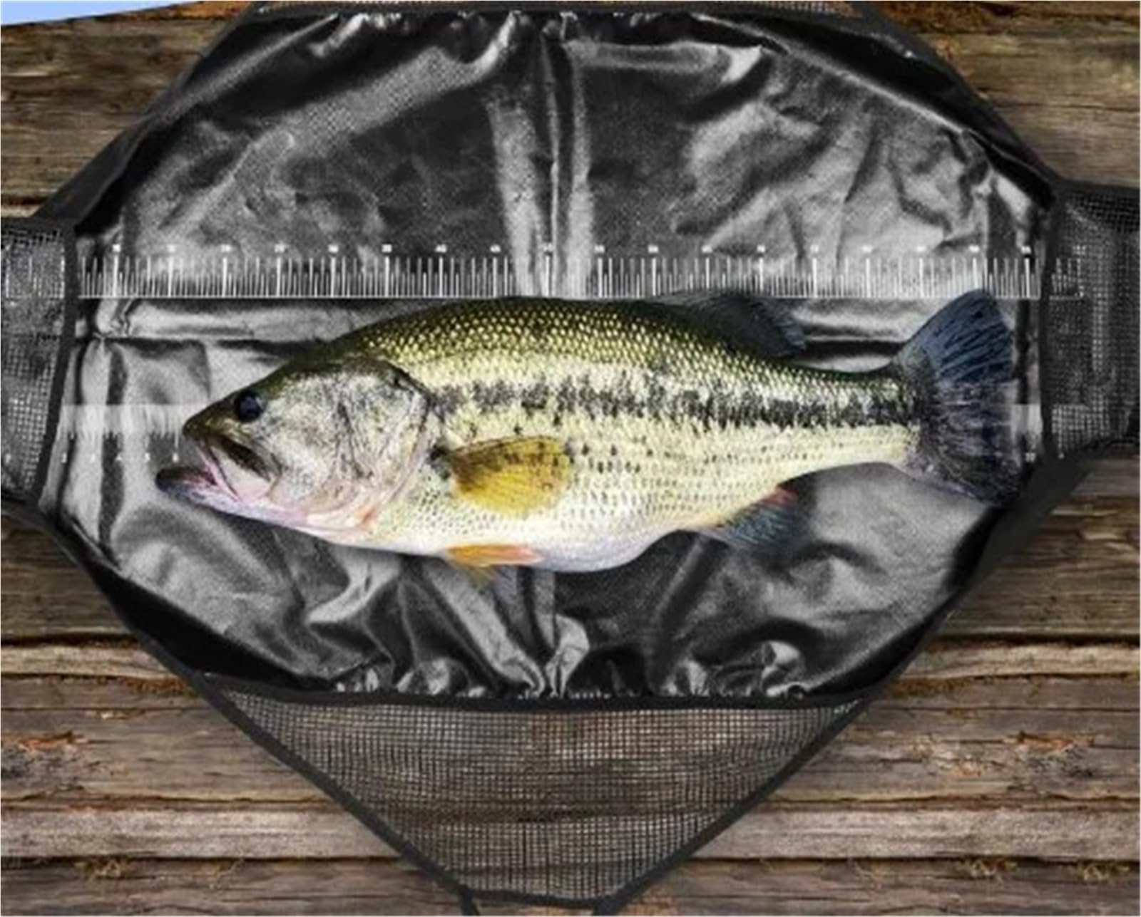Fotografierte Angel-Abhakmatte, Die Sling-Fischbeutel Misst